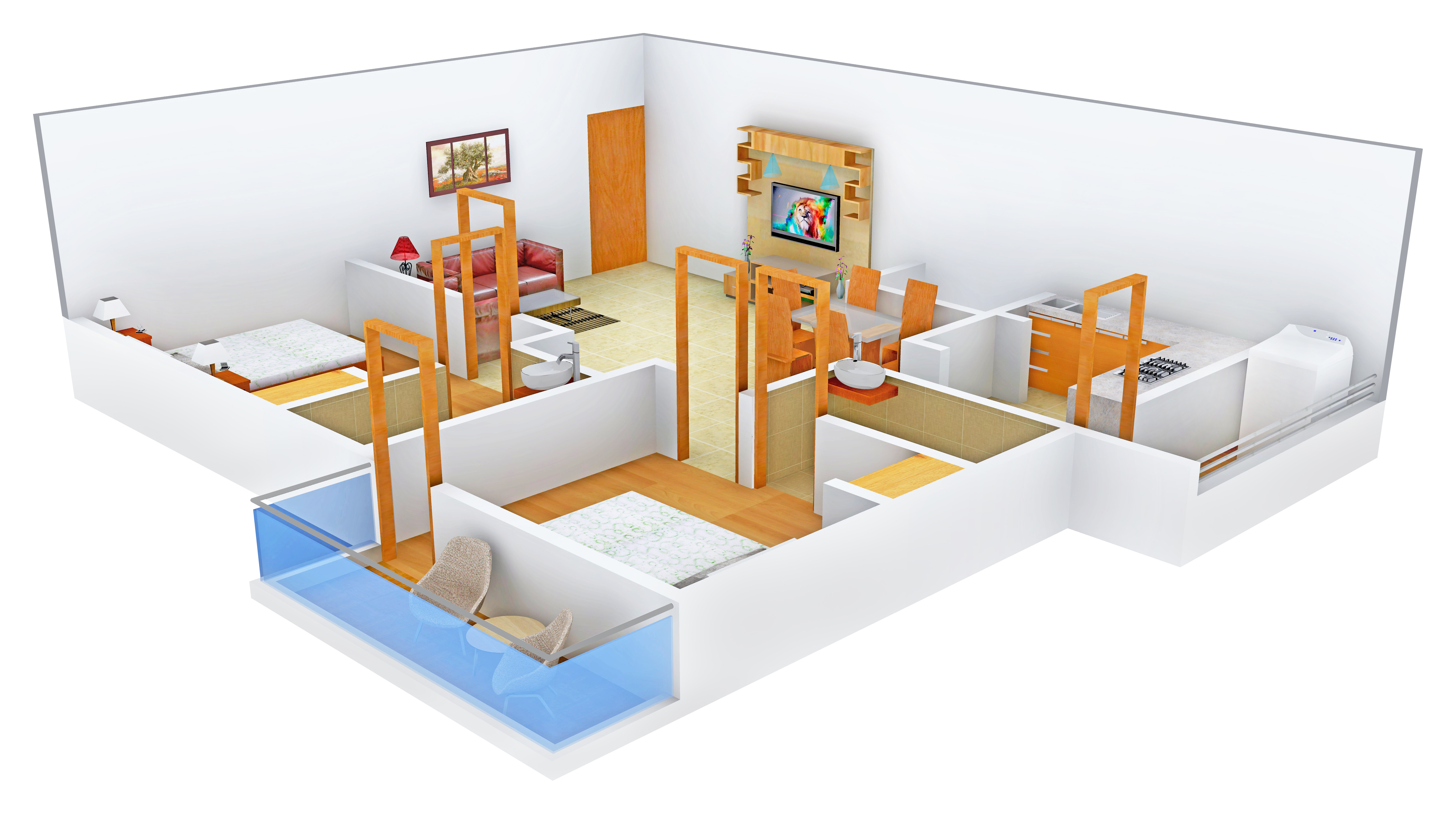 3DFloorPlan of RKN Akrithi