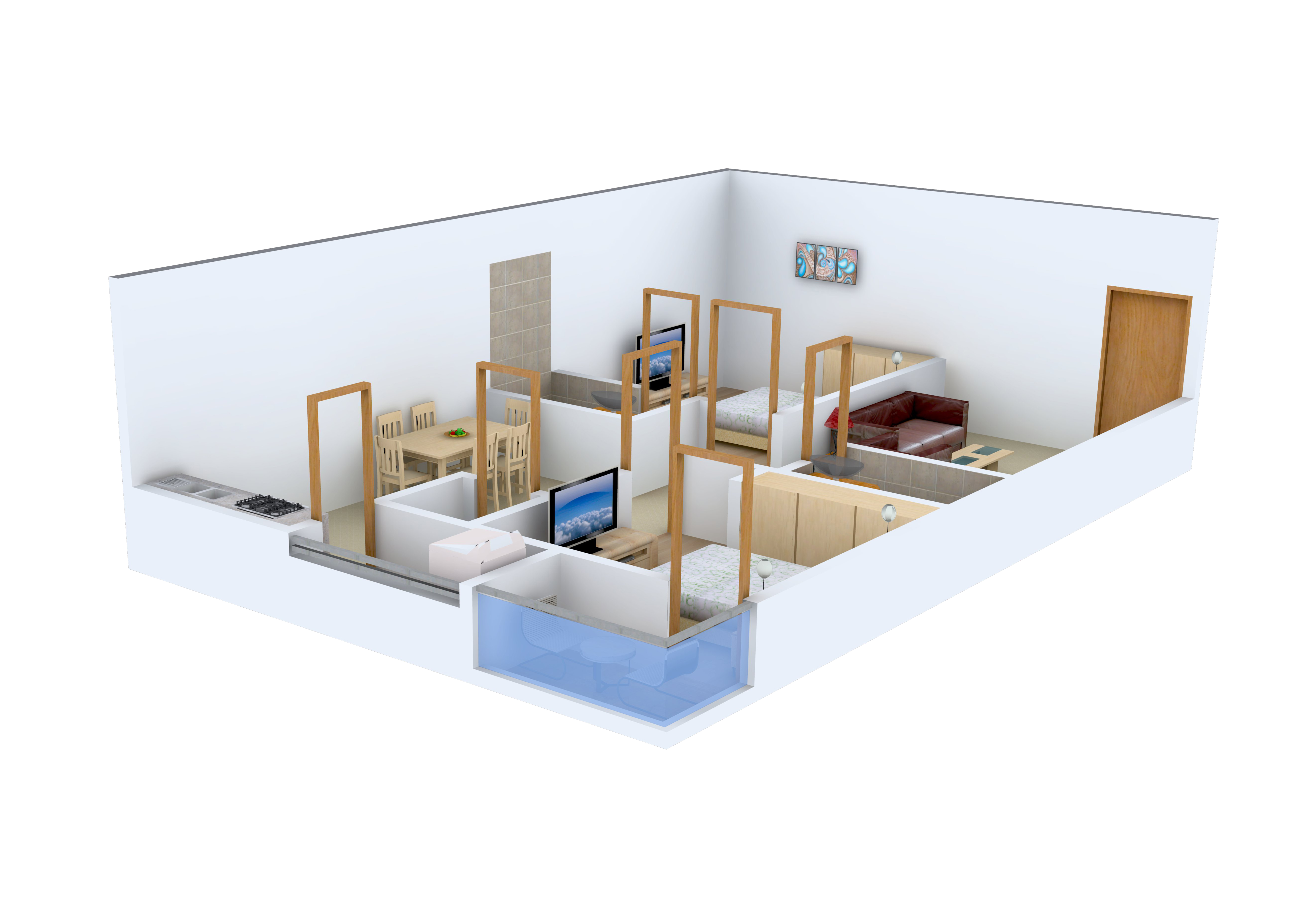 3DFloorPlan of Venkat Residency