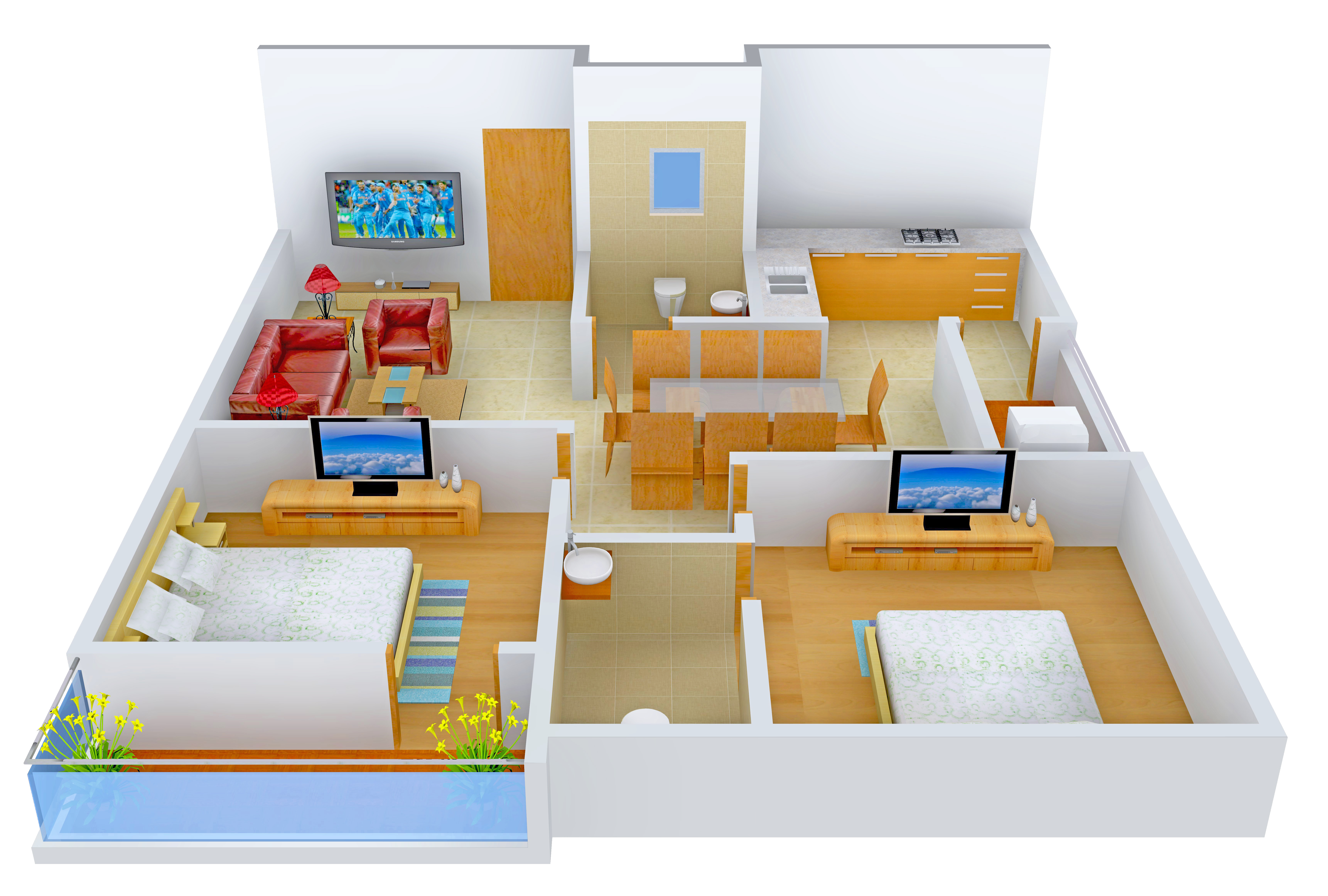 3DFloorPlan of ISR Uttam