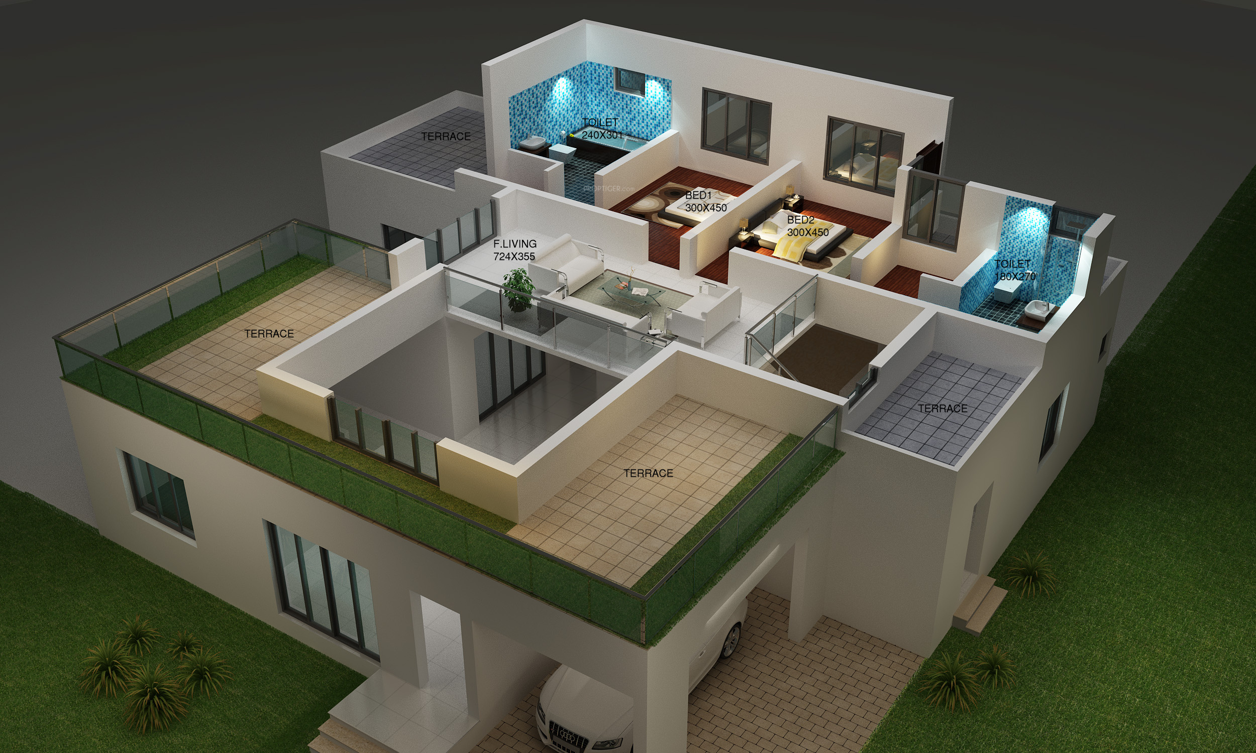 3DFloorPlan of Samson Green Courtyard