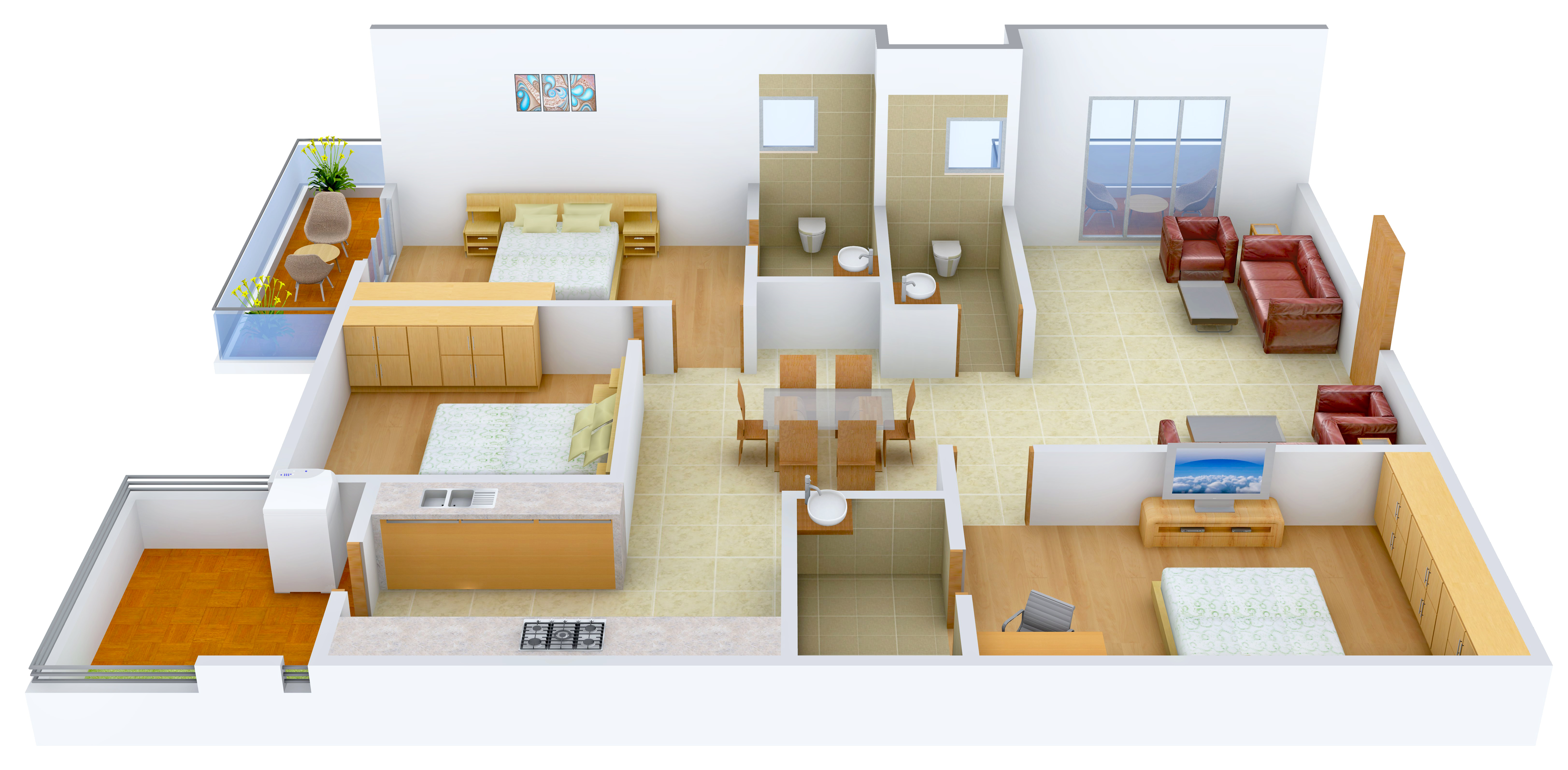 3DFloorPlan of Shyam Abhinandan