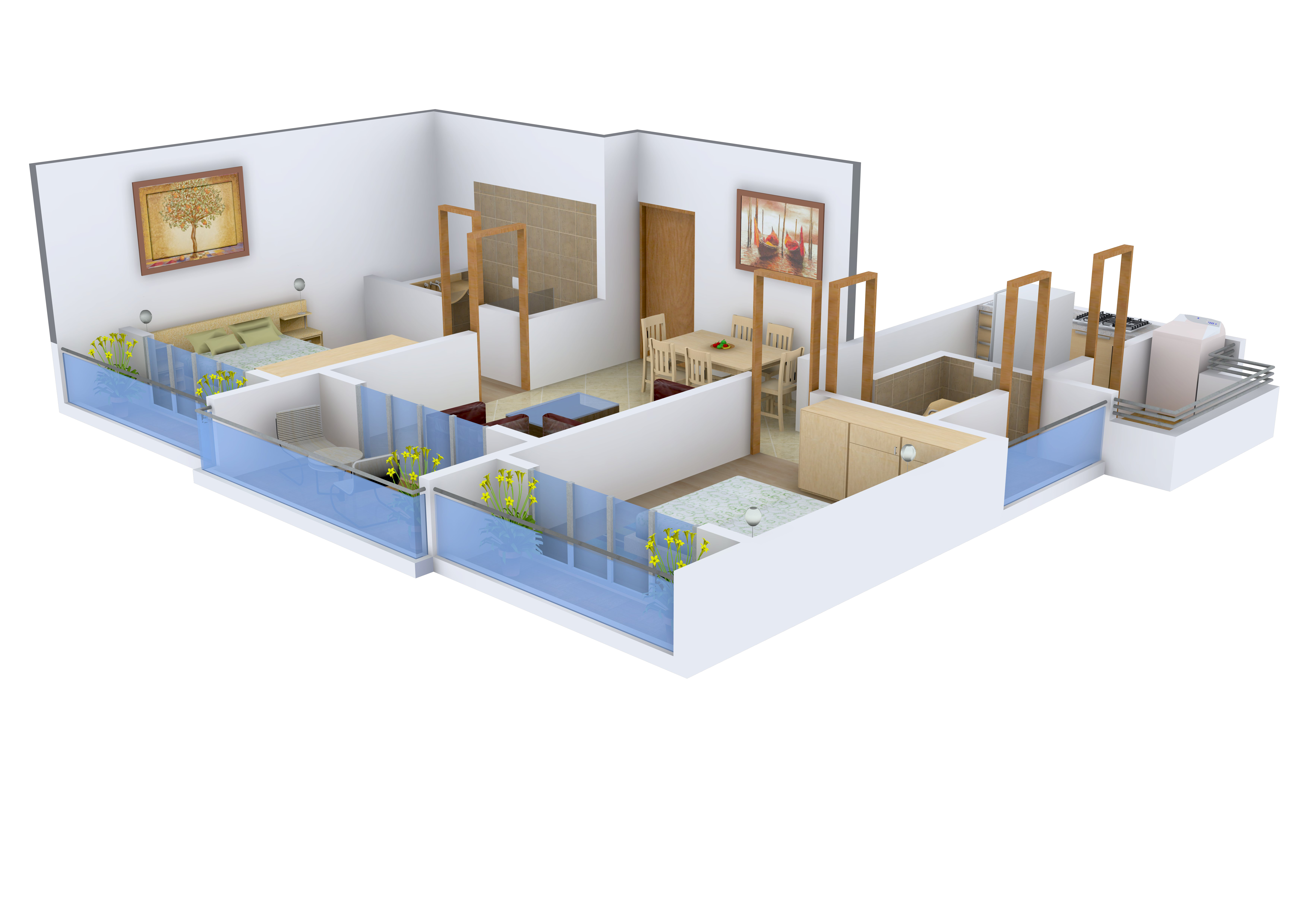 3DFloorPlan of Soham Avenue