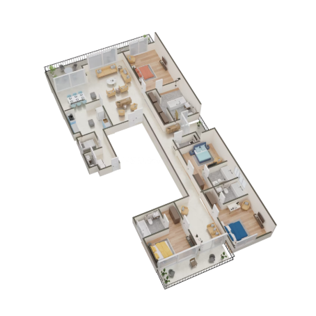 3DFloorPlan of M3M Golfestate