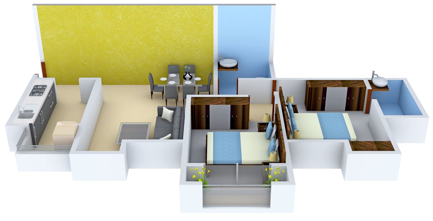 3DFloorPlan of Ajmera Heritage City