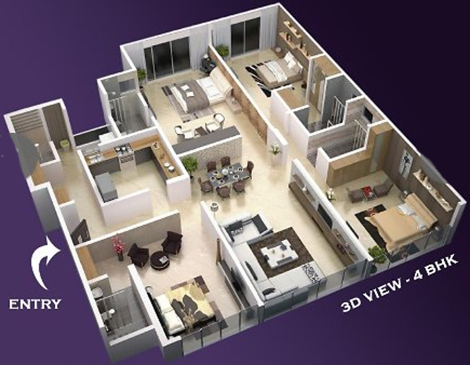 3DFloorPlan of DSS Mahavir Orion