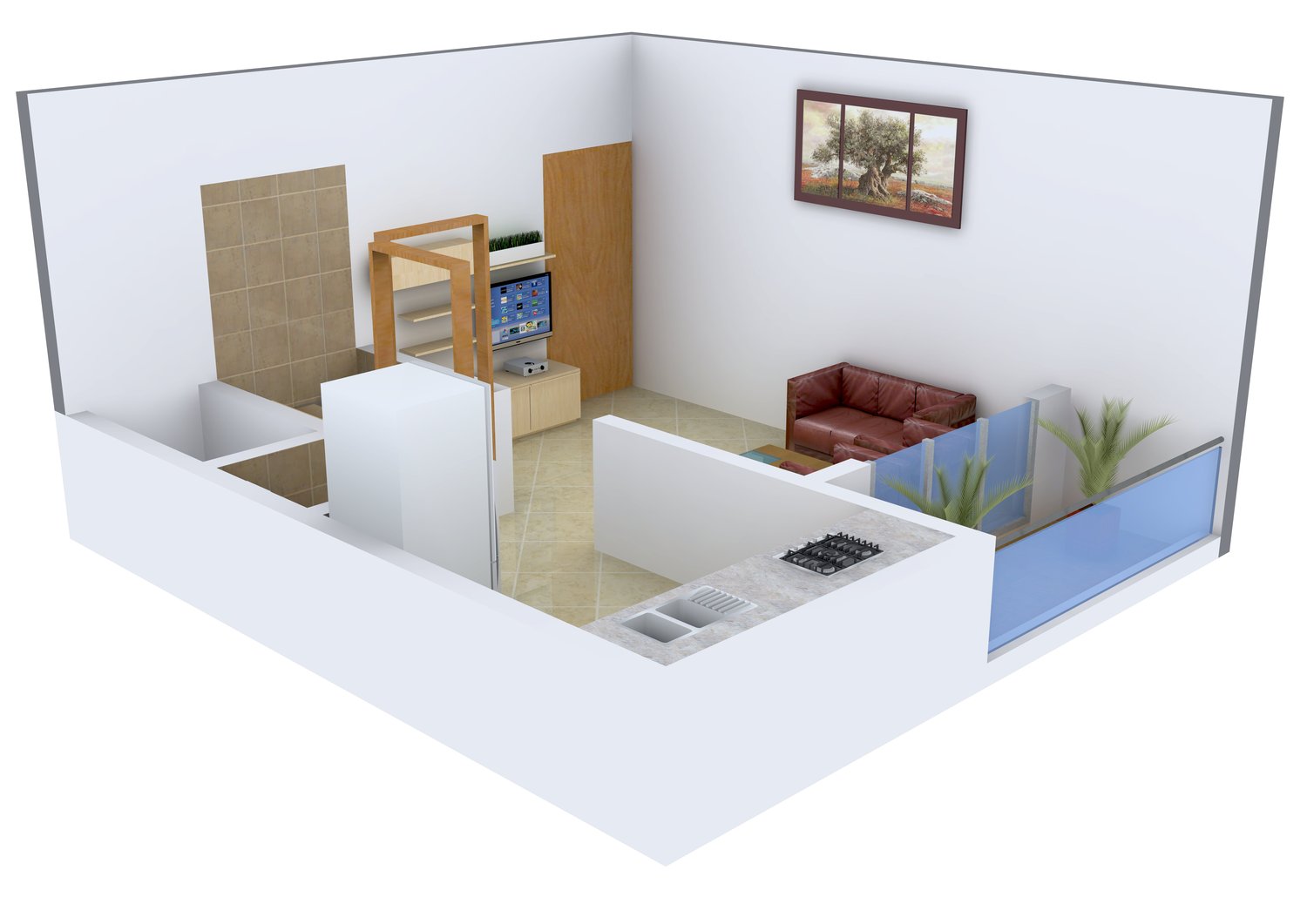 3DFloorPlan of Raj Ratan Shree Odhav Park