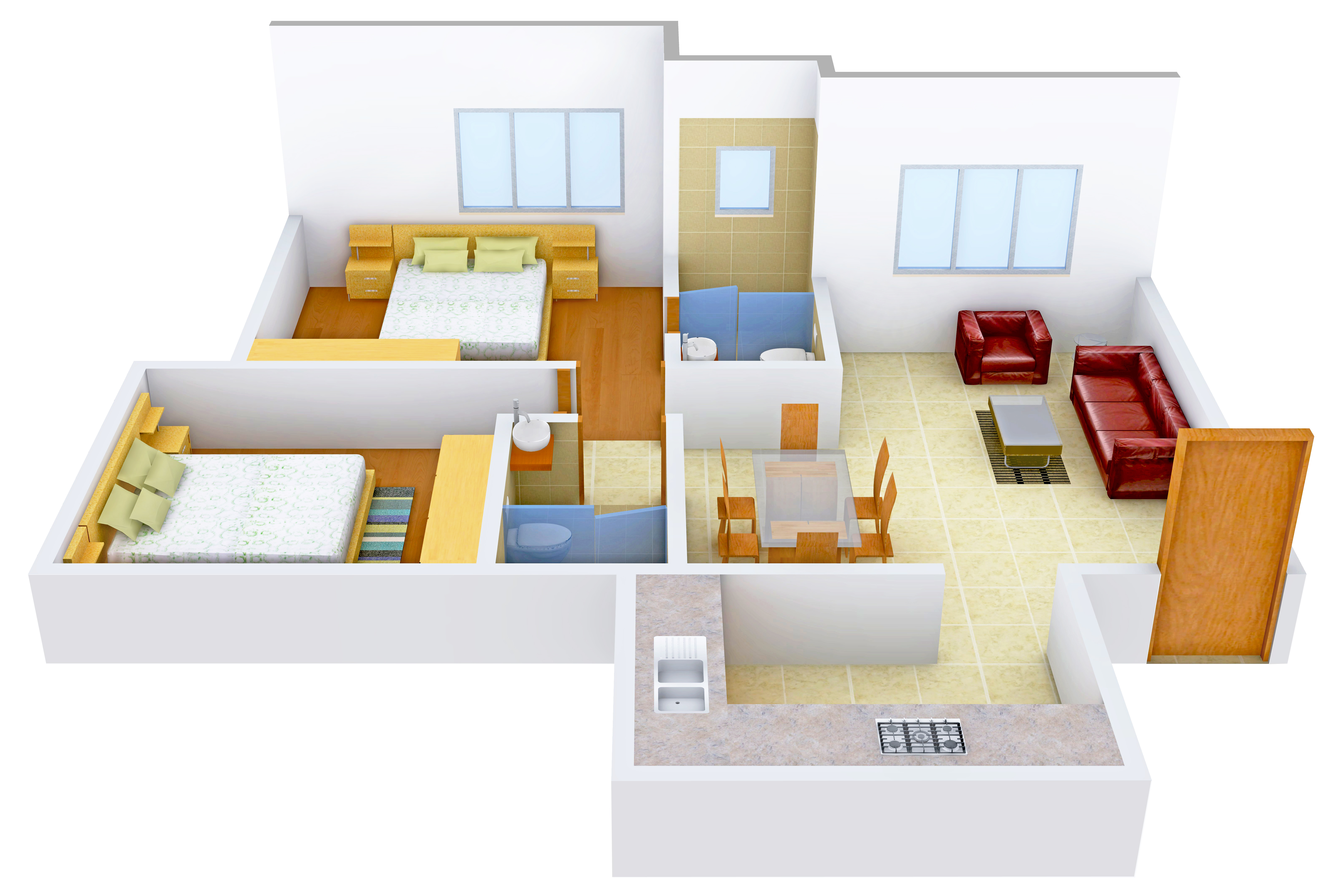 3DFloorPlan of Pureline West End Heights