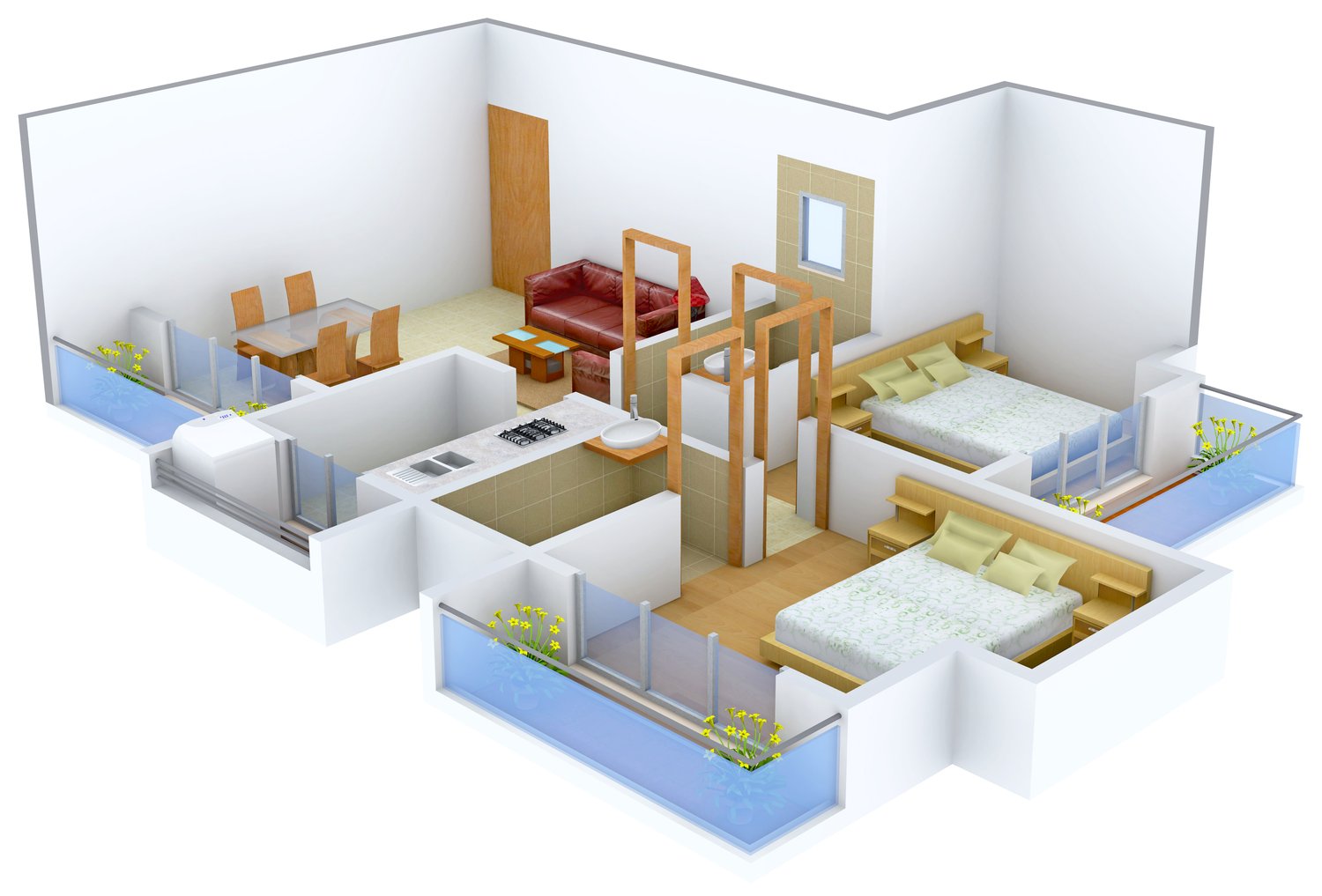 3DFloorPlan of Salangpur Salasar Aashirwad