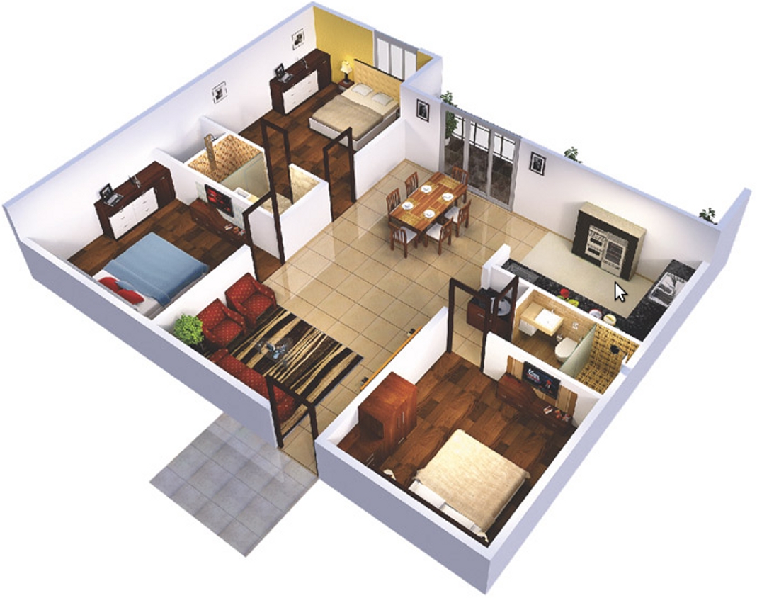 3DFloorPlan of Aashrayaa Ruby
