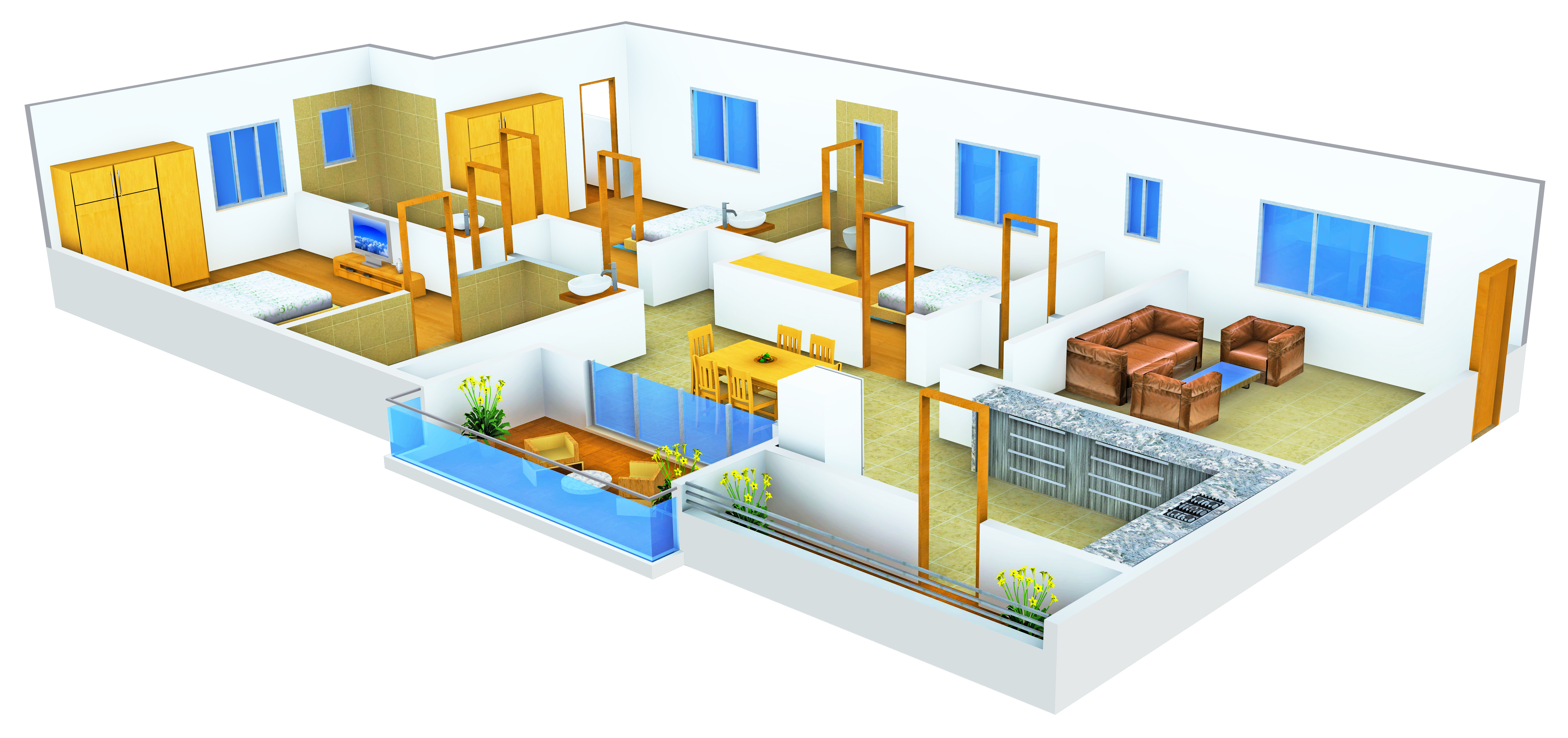 3DFloorPlan of Anuhar Bloom Dale