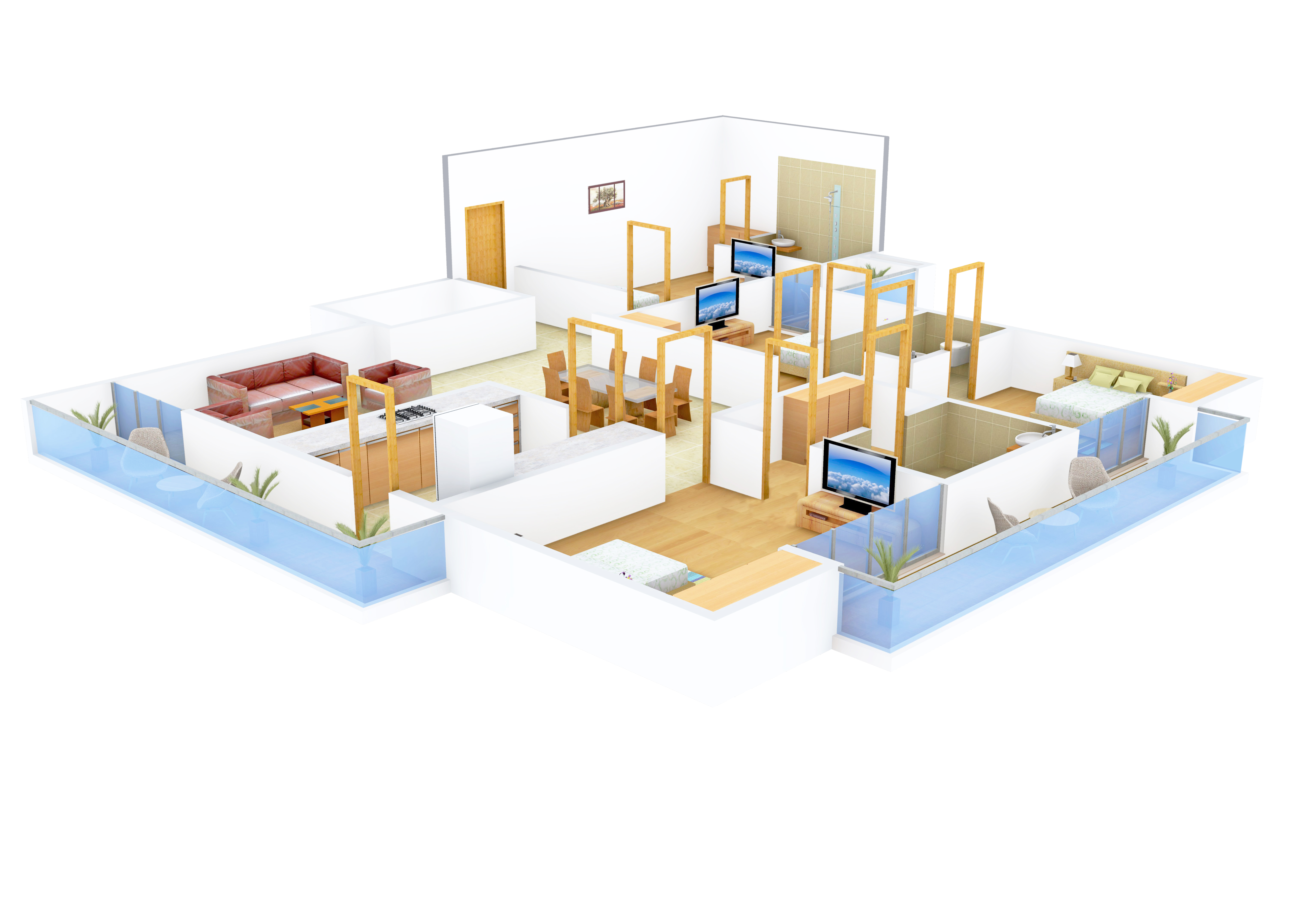 3DFloorPlan of Swastik Magnolia