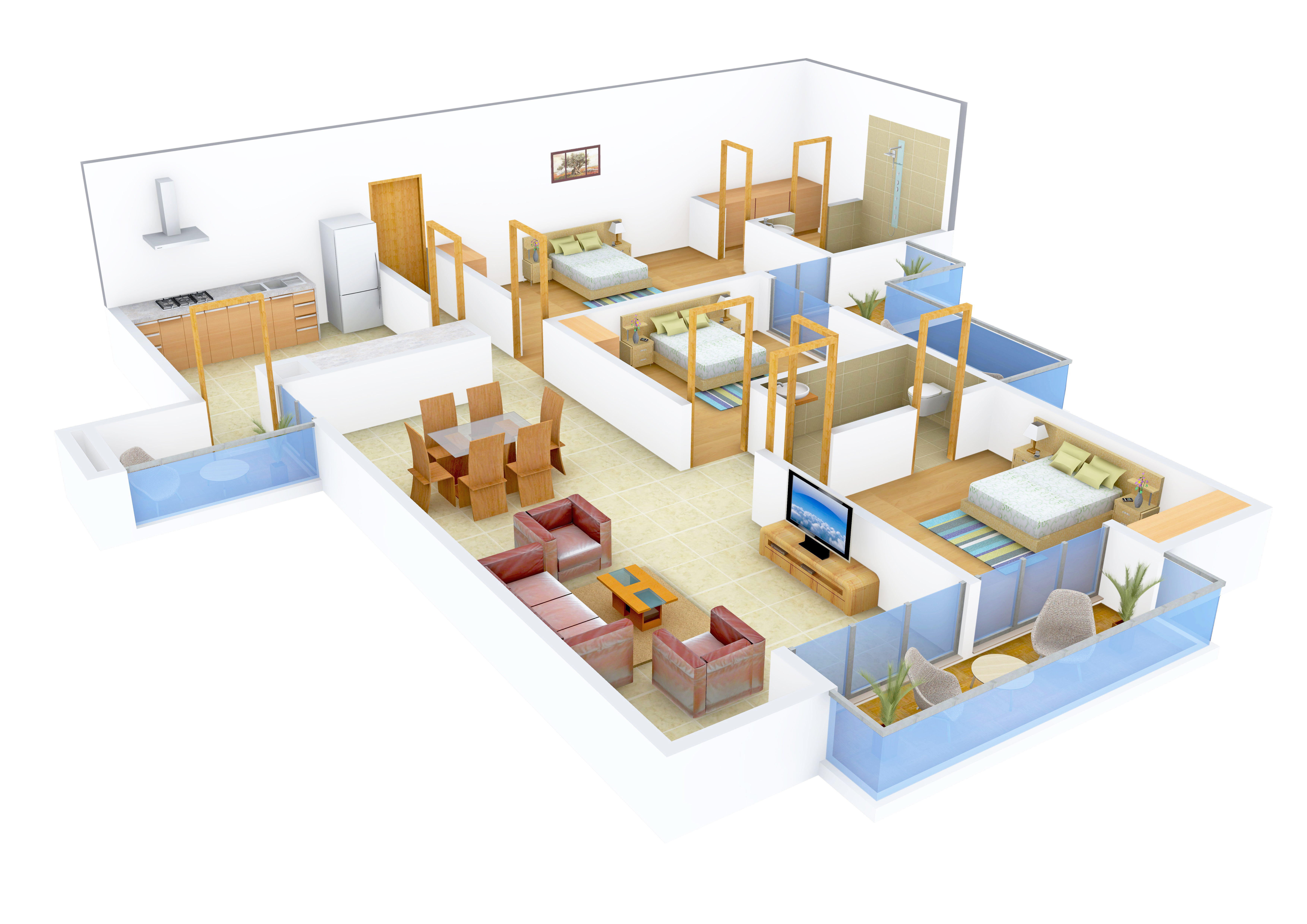 3DFloorPlan of Swastik Magnolia