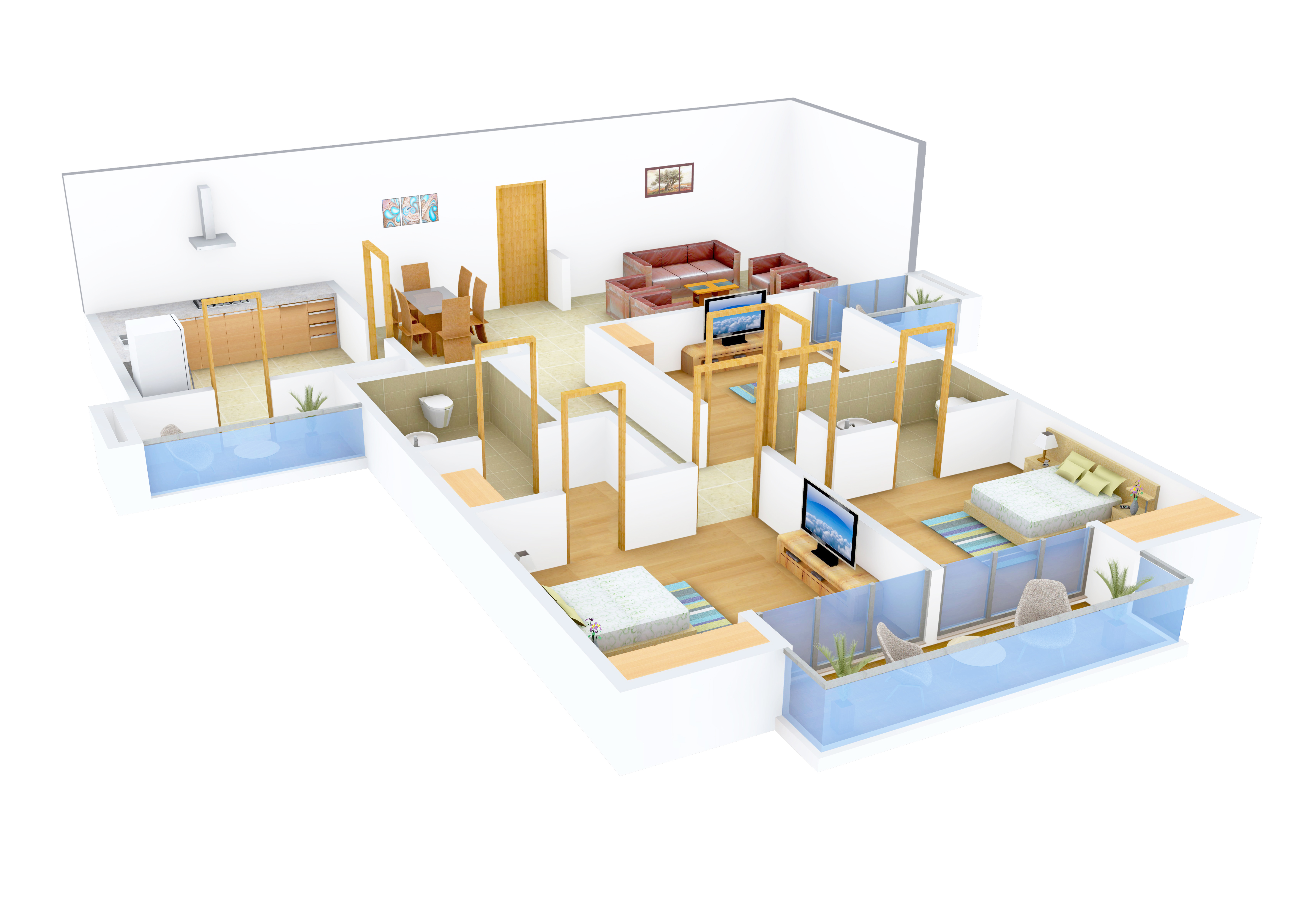 3DFloorPlan of Swastik Magnolia