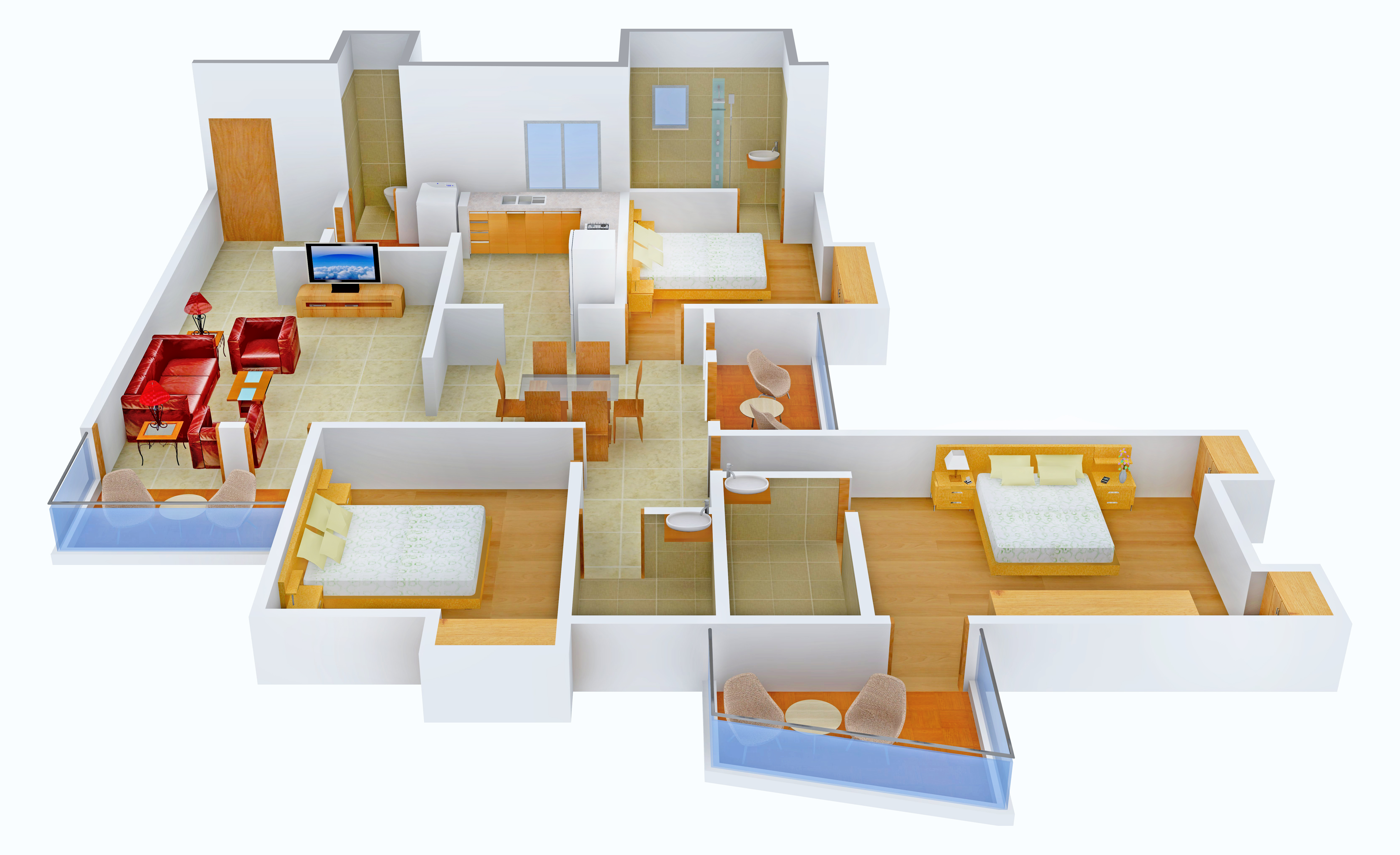 3DFloorPlan of Presidency Flora