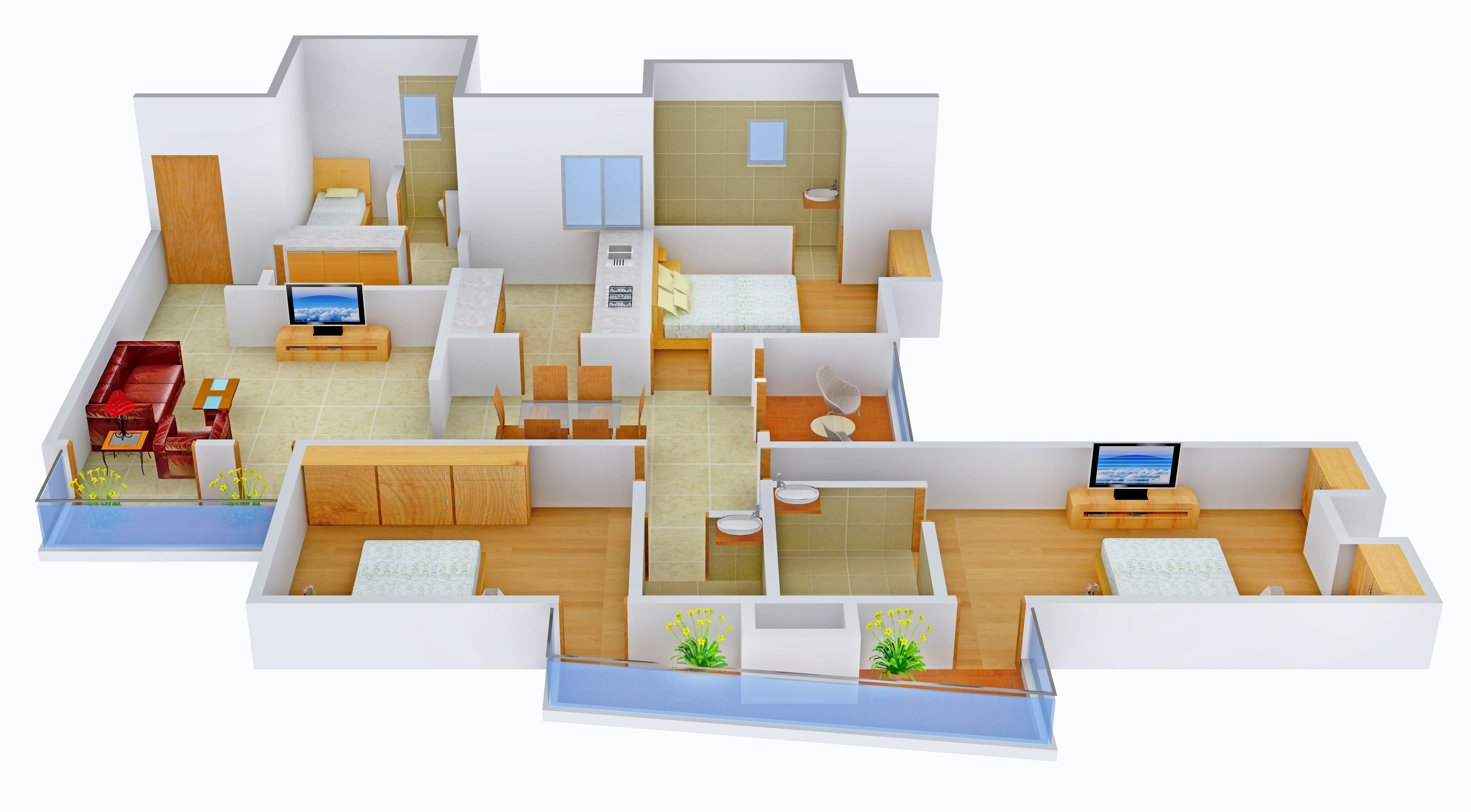 3DFloorPlan of Presidency Flora