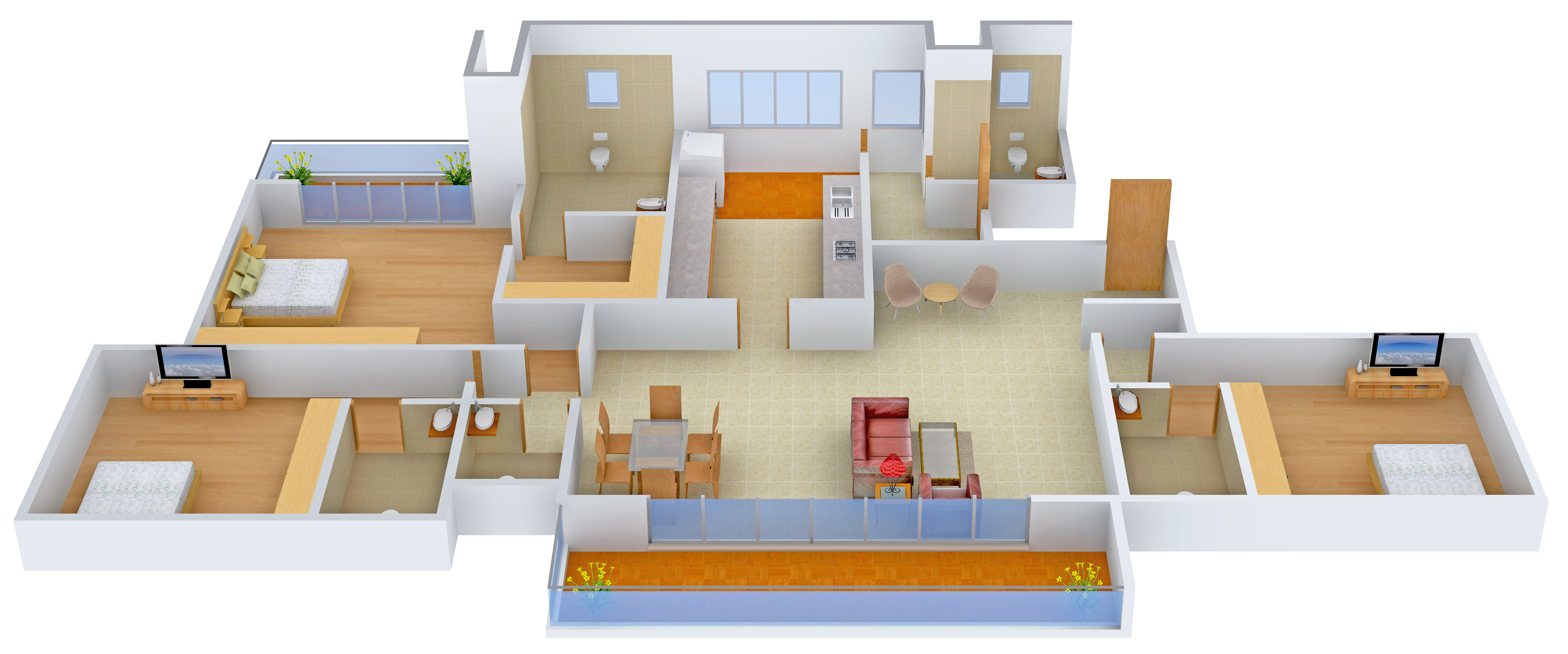 3DFloorPlan of Prestige Deja Vu