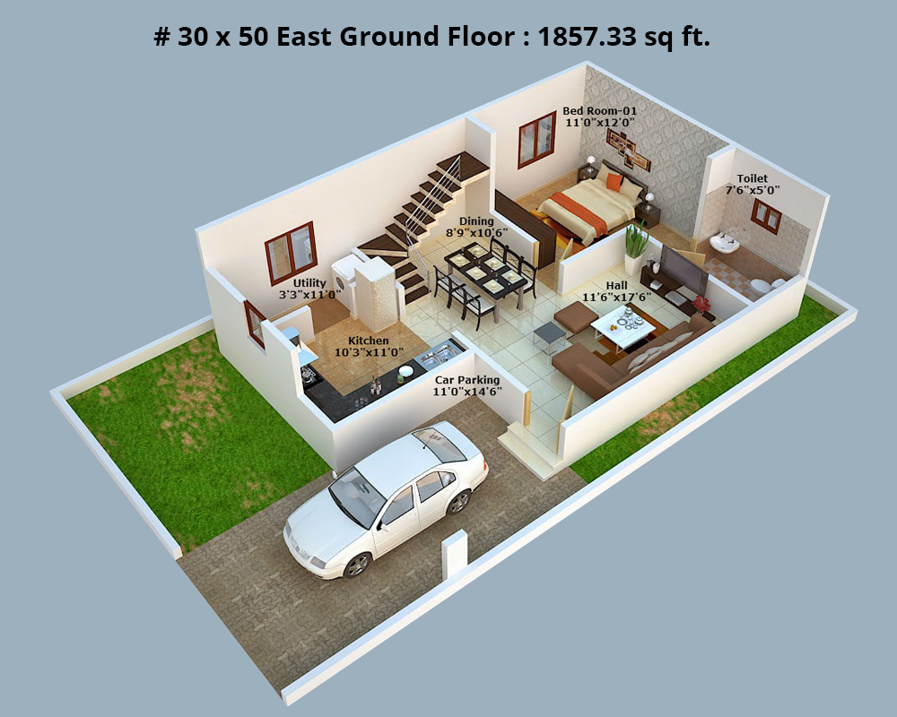 3DFloorPlan of Peninsula Solitaire