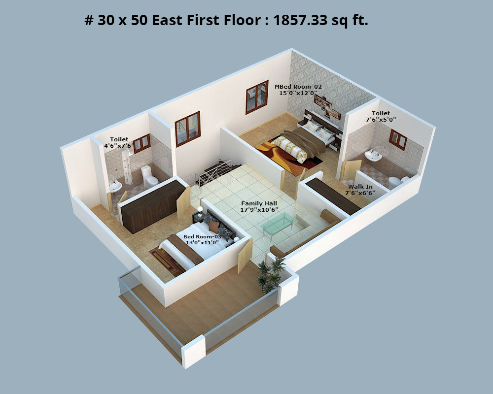 3DFloorPlan of Peninsula Solitaire
