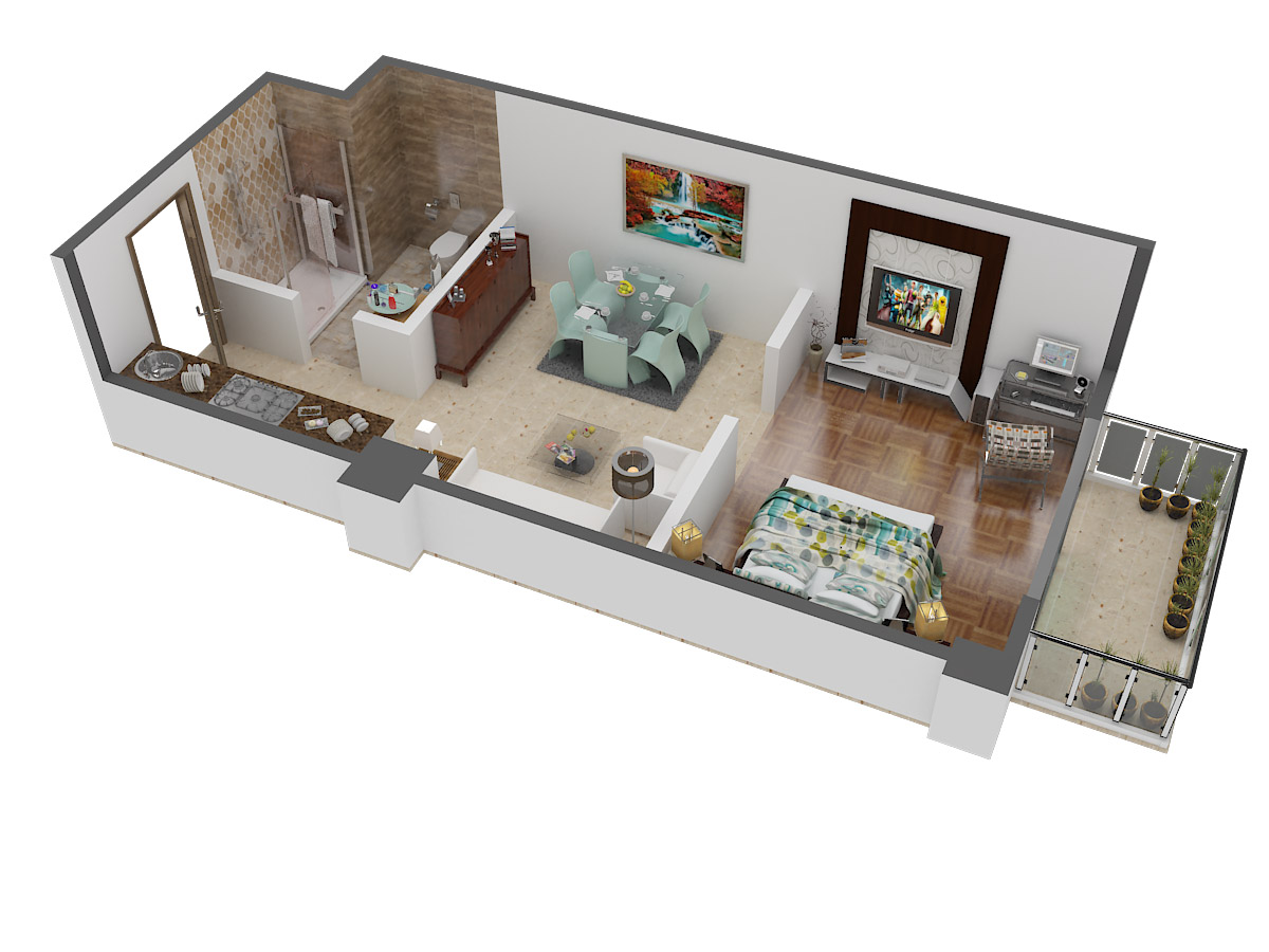 3DFloorPlan of Viridian WTC Riverside Residences
