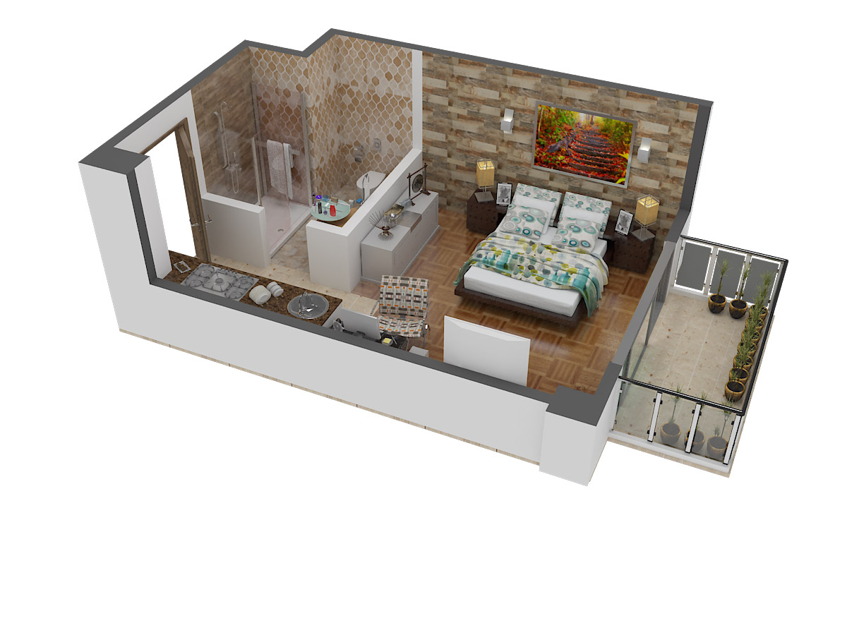 3DFloorPlan of Viridian WTC Riverside Residences