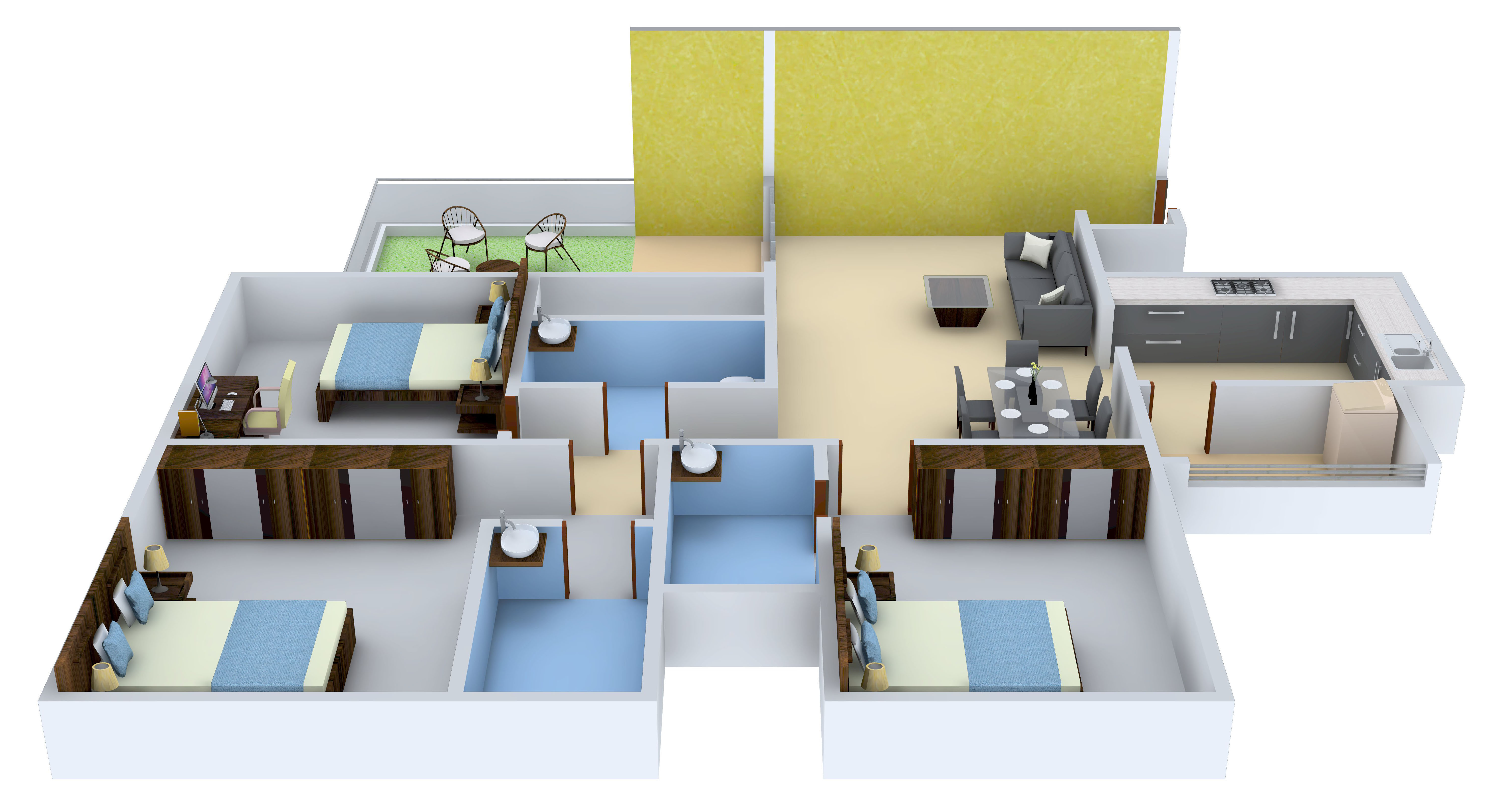 3DFloorPlan of Sobha Avenue