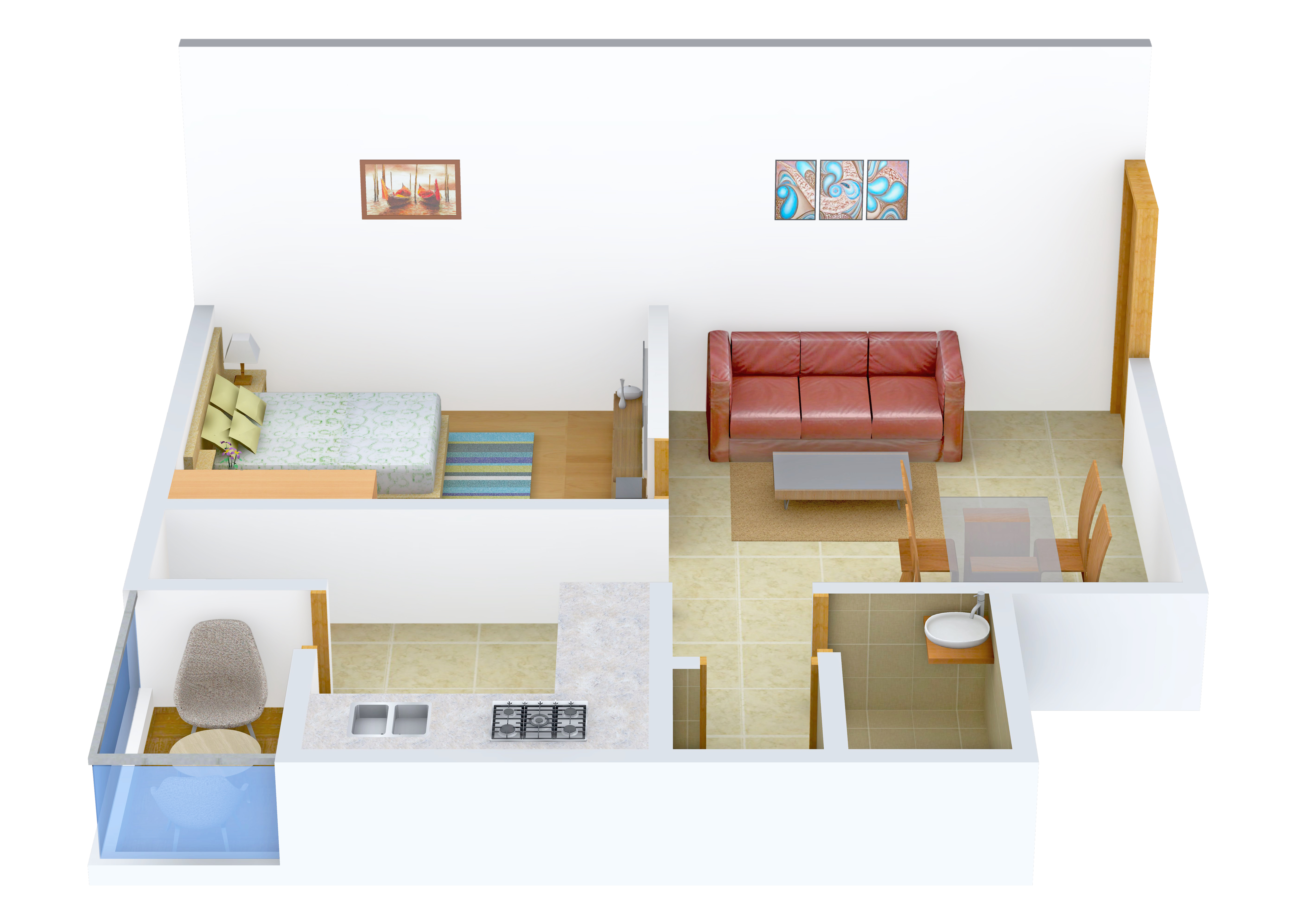 3DFloorPlan of Savaliya Krish Exotica