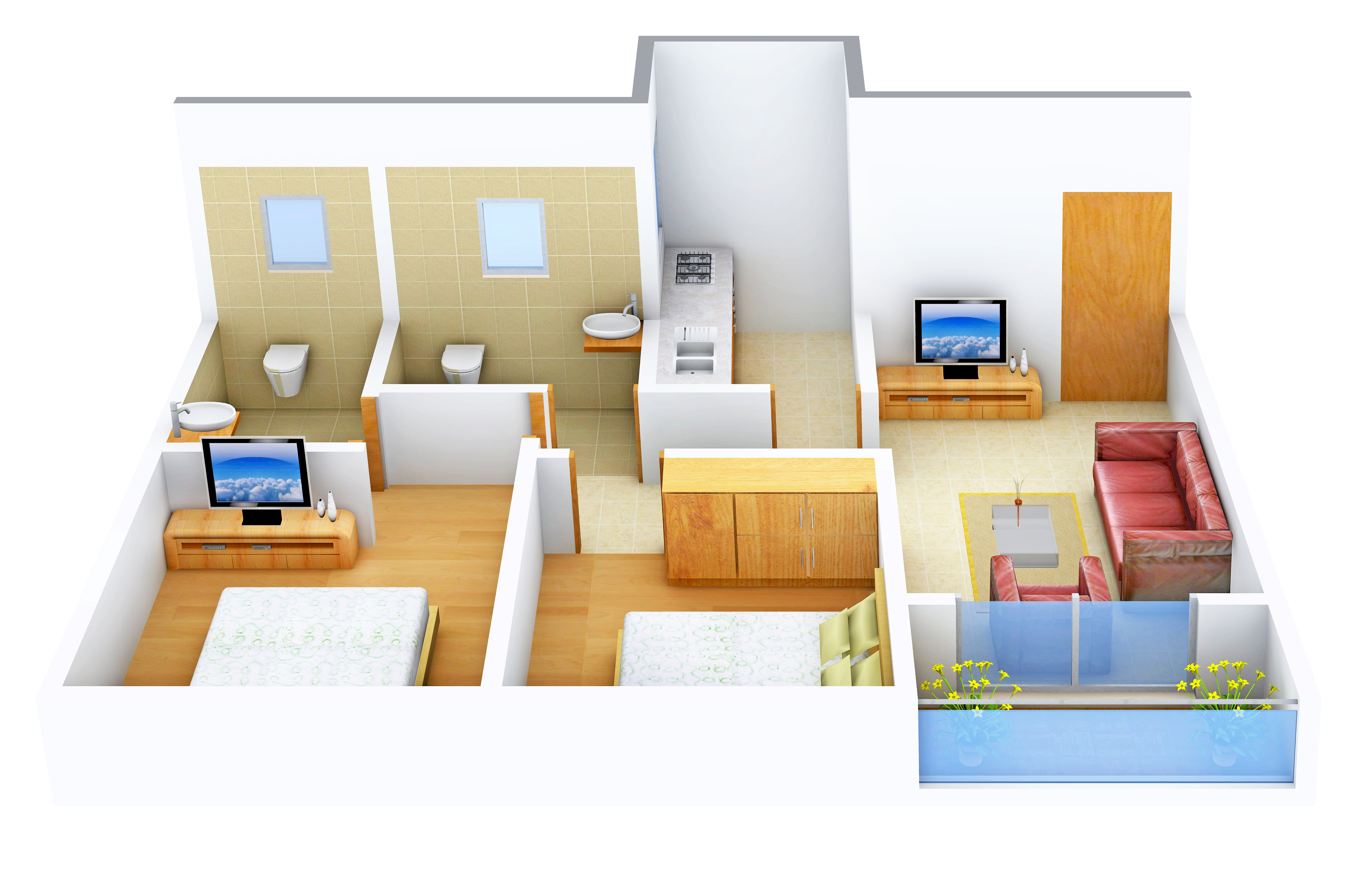 3DFloorPlan of Jain Dream Pratham