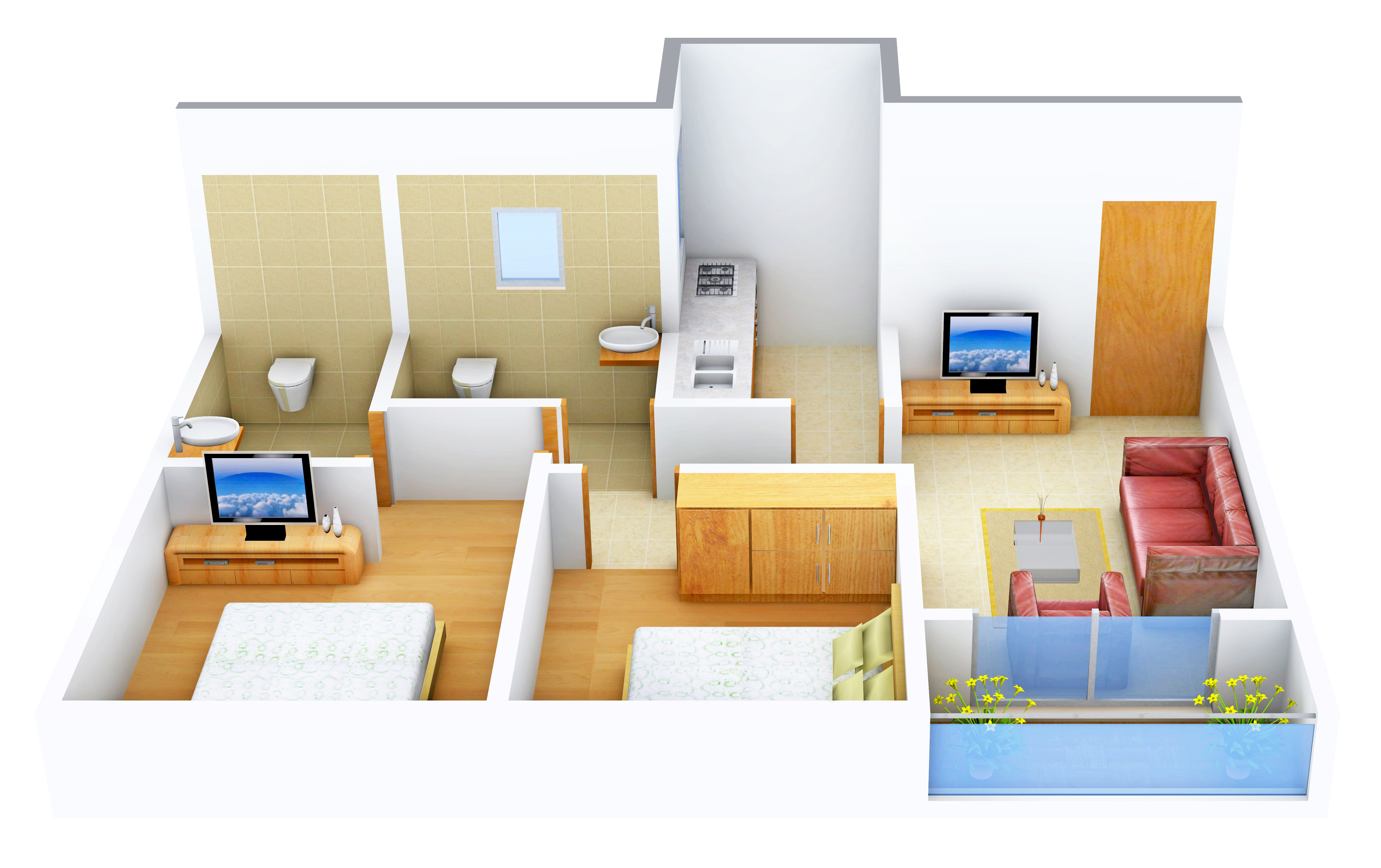 3DFloorPlan of Jain Dream Pratham