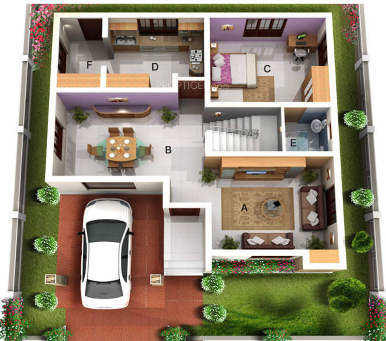 3DFloorPlan of Dew Airport Greens