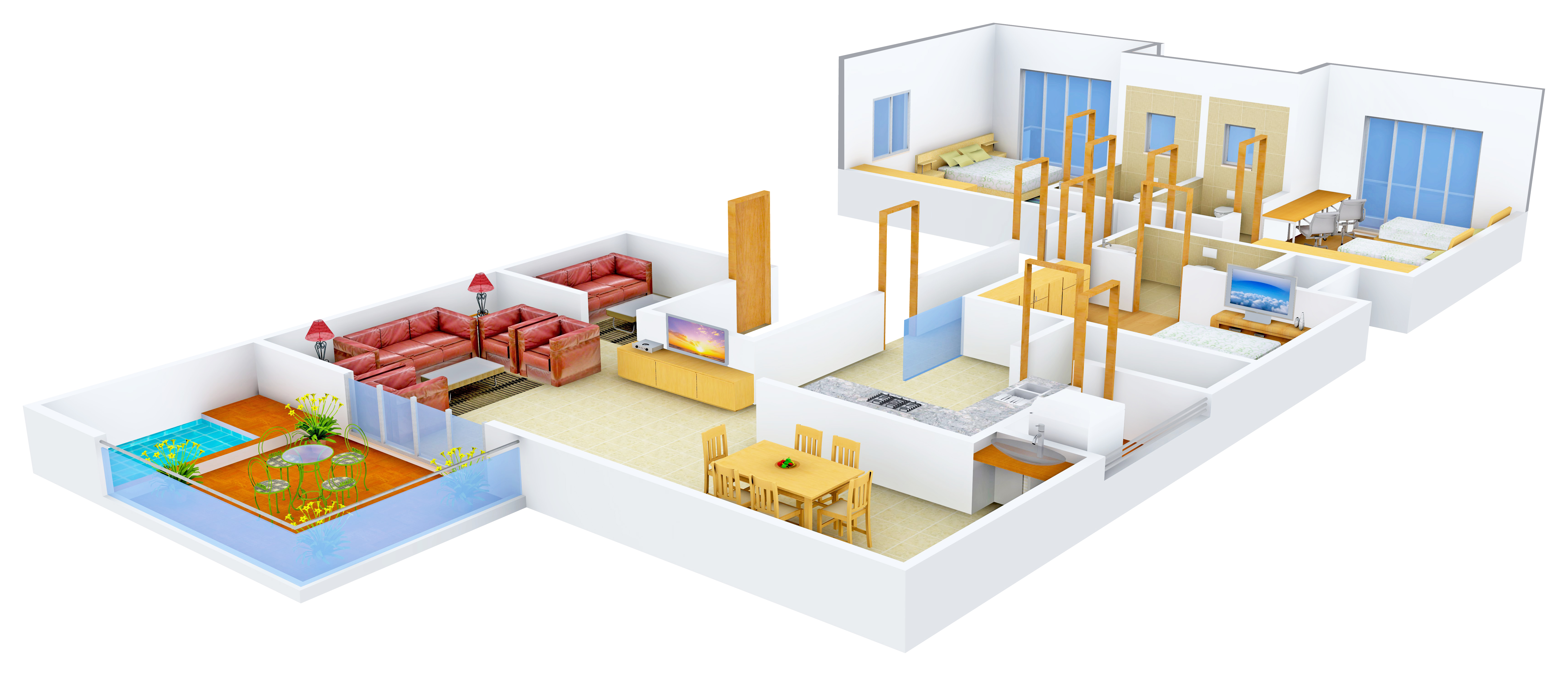 3DFloorPlan of Stark Bhakti Royale
