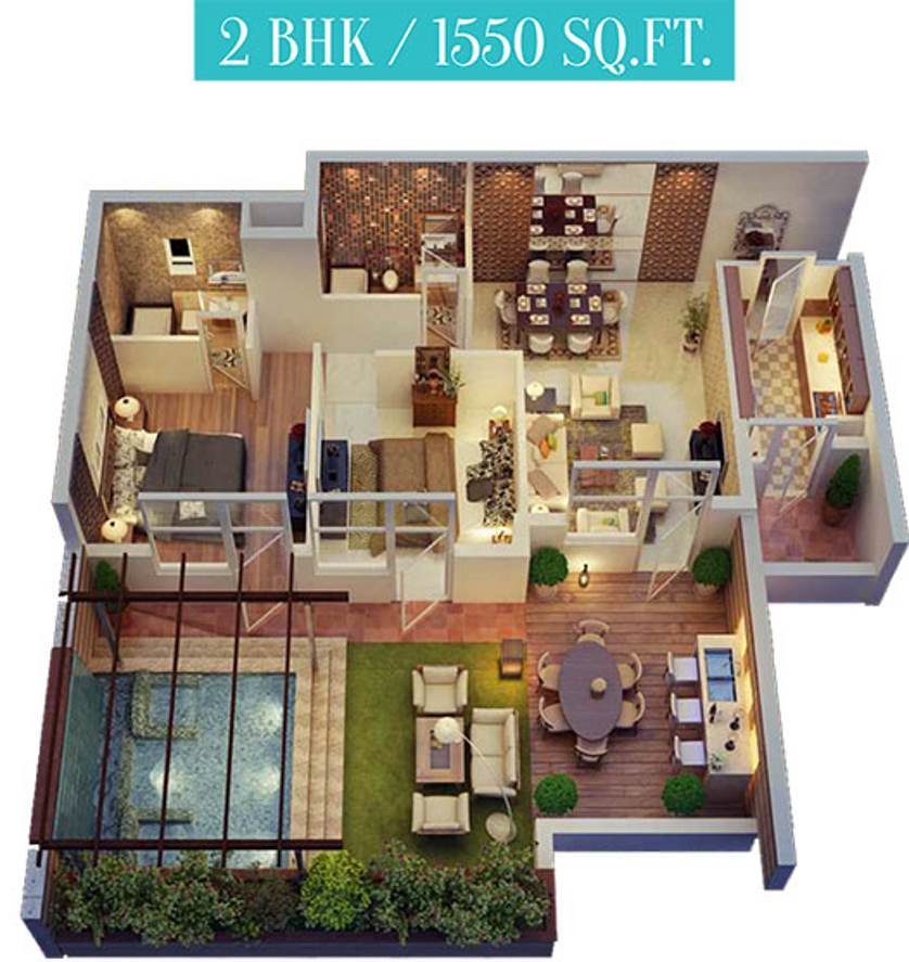 3DFloorPlan of Cosmos Cascade Gardens