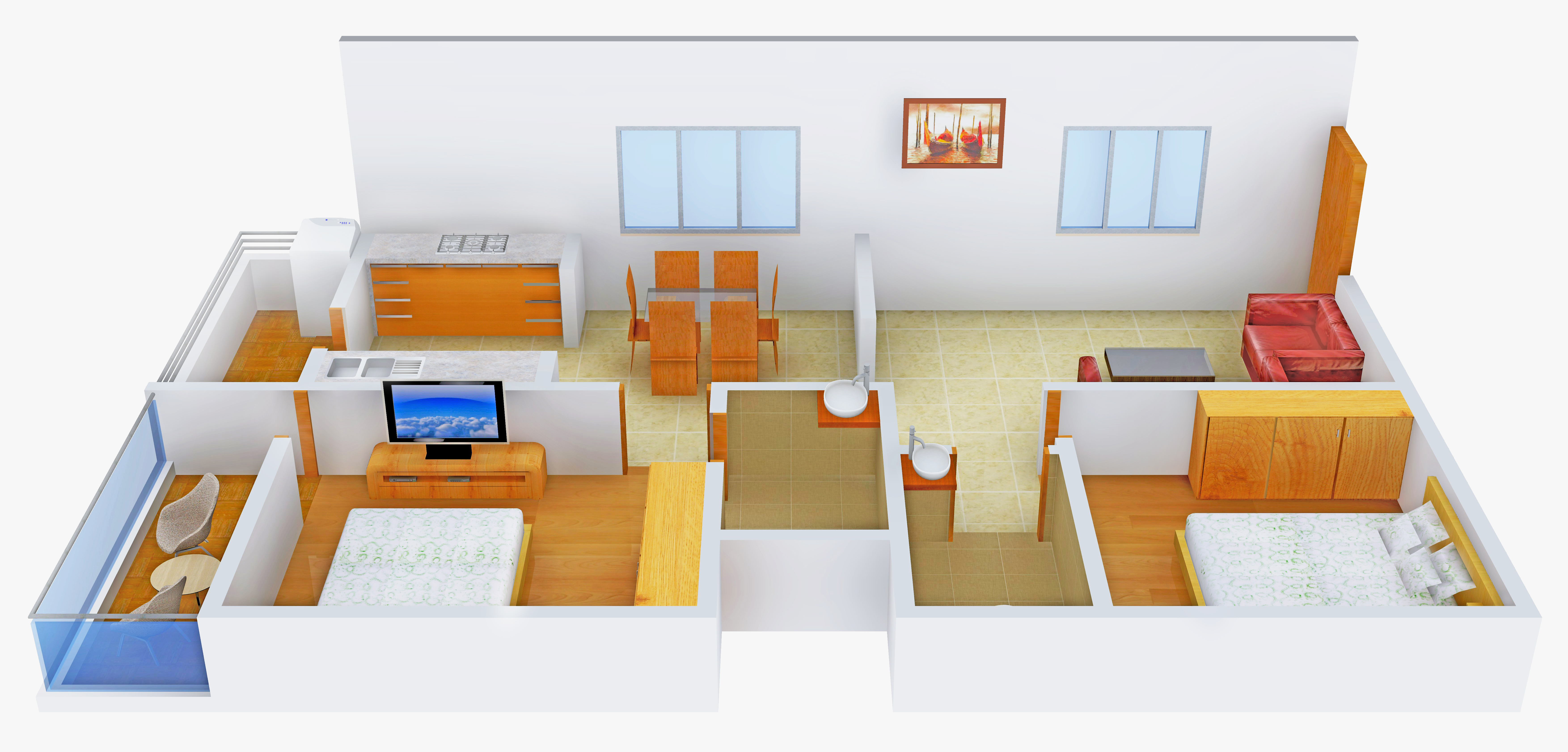 3DFloorPlan of CMRS Sai Flora