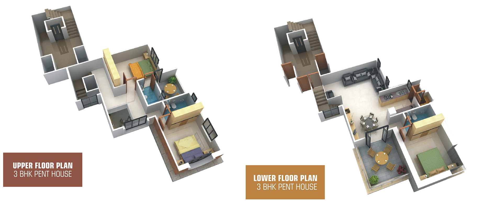 3DFloorPlan of Ramesh Omkara Residency