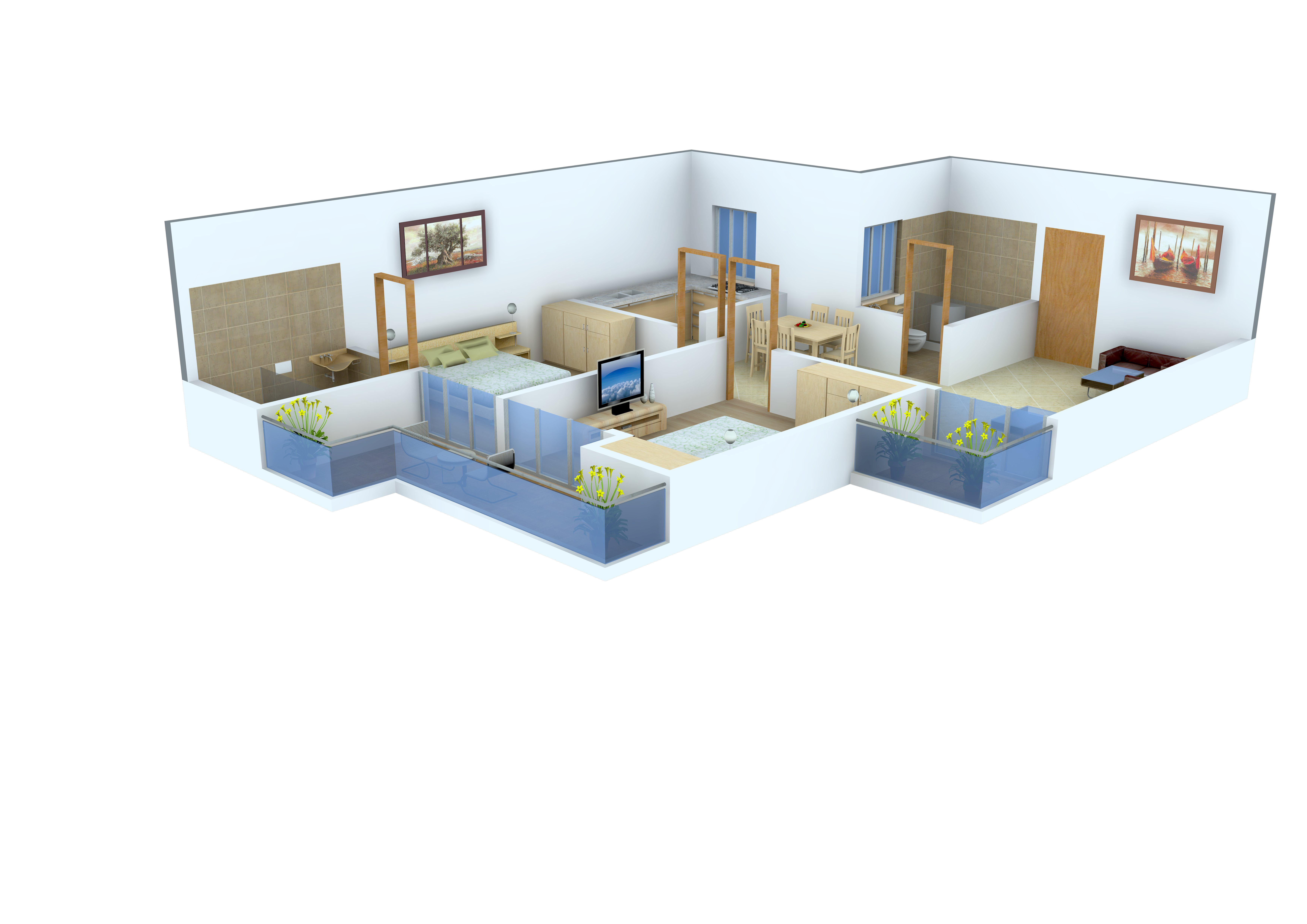 3DFloorPlan of Vishal Pinnacle Tower