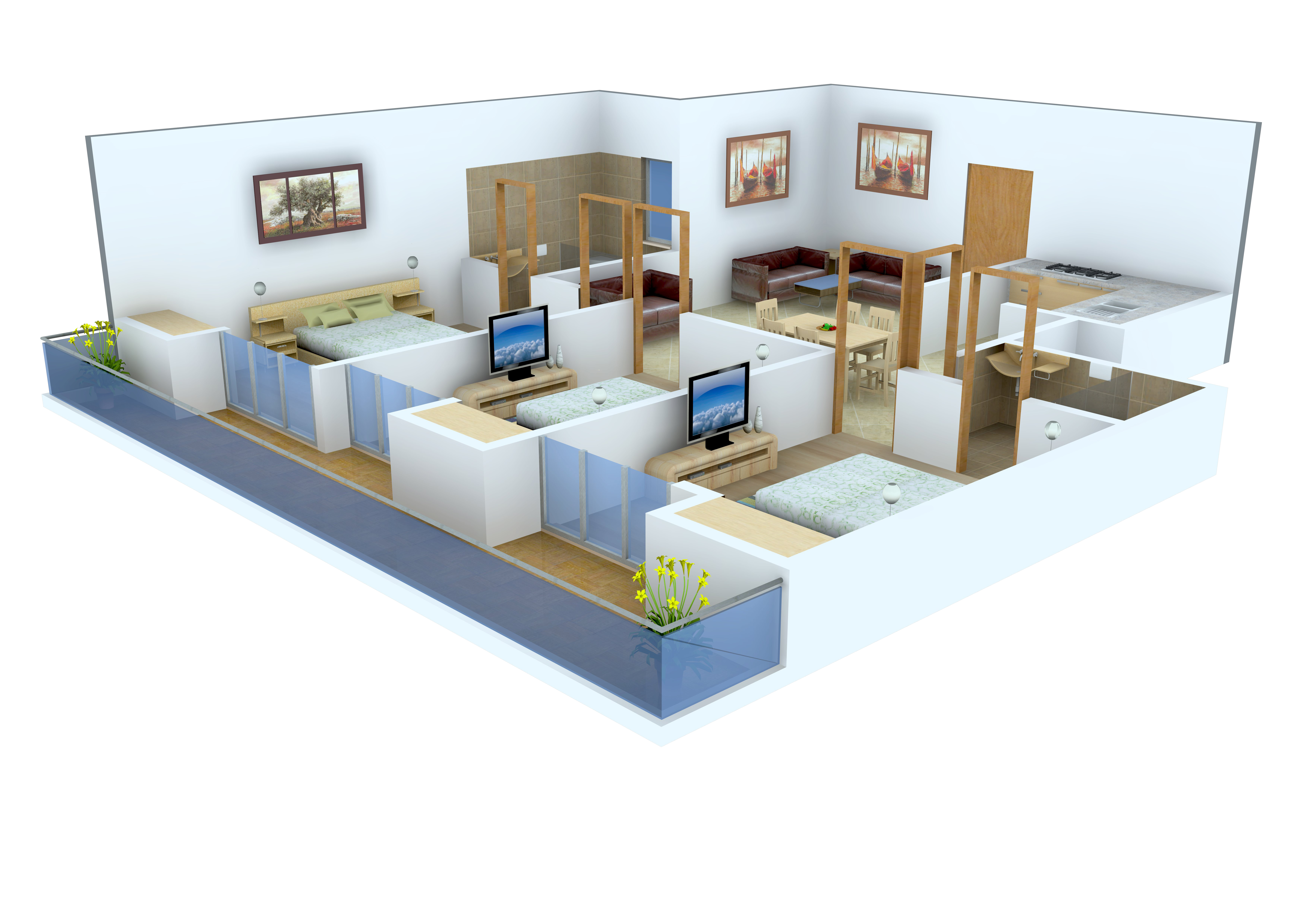 3DFloorPlan of Vishal Pinnacle Tower