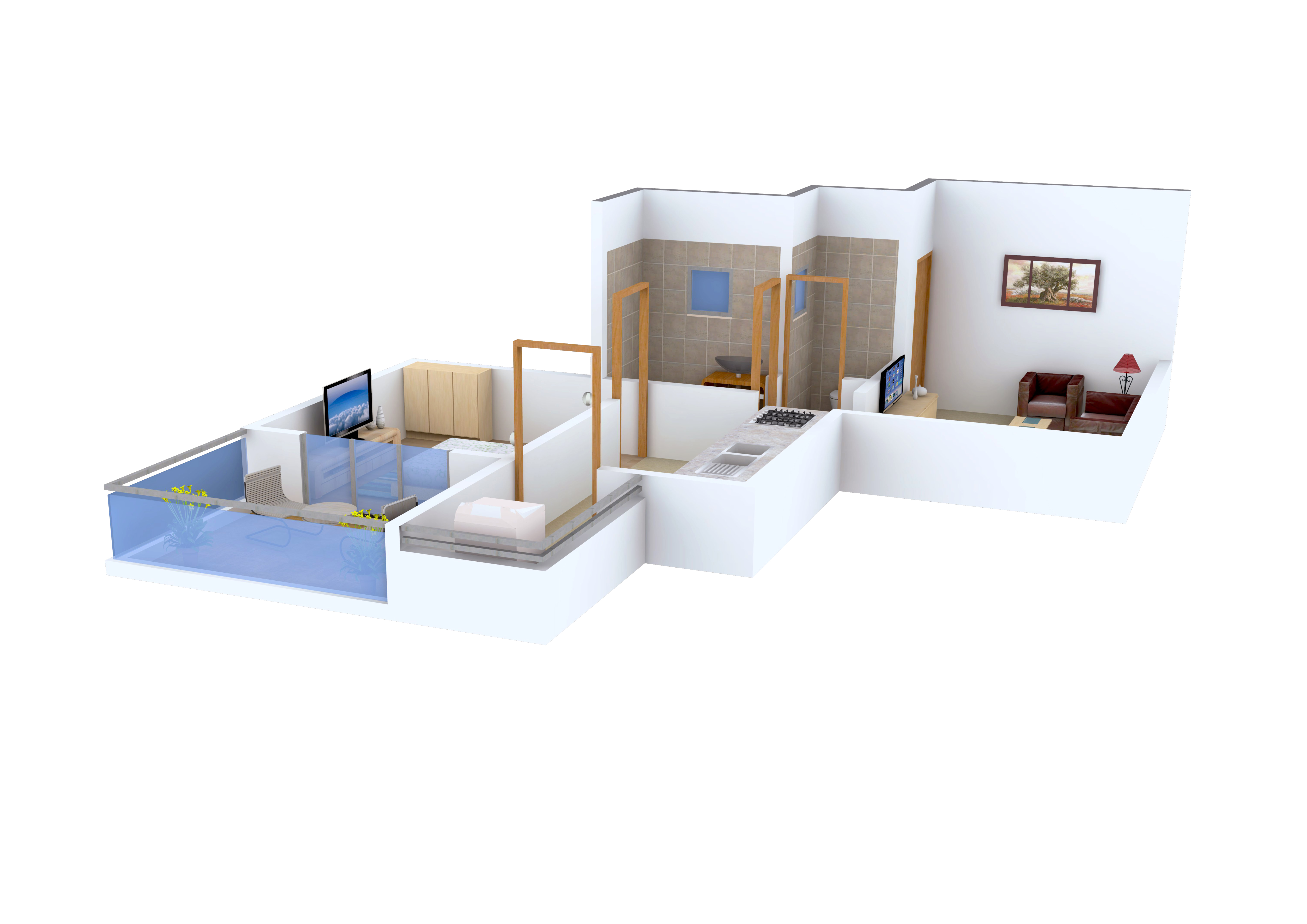 3DFloorPlan of Lanke Sumeru Residency