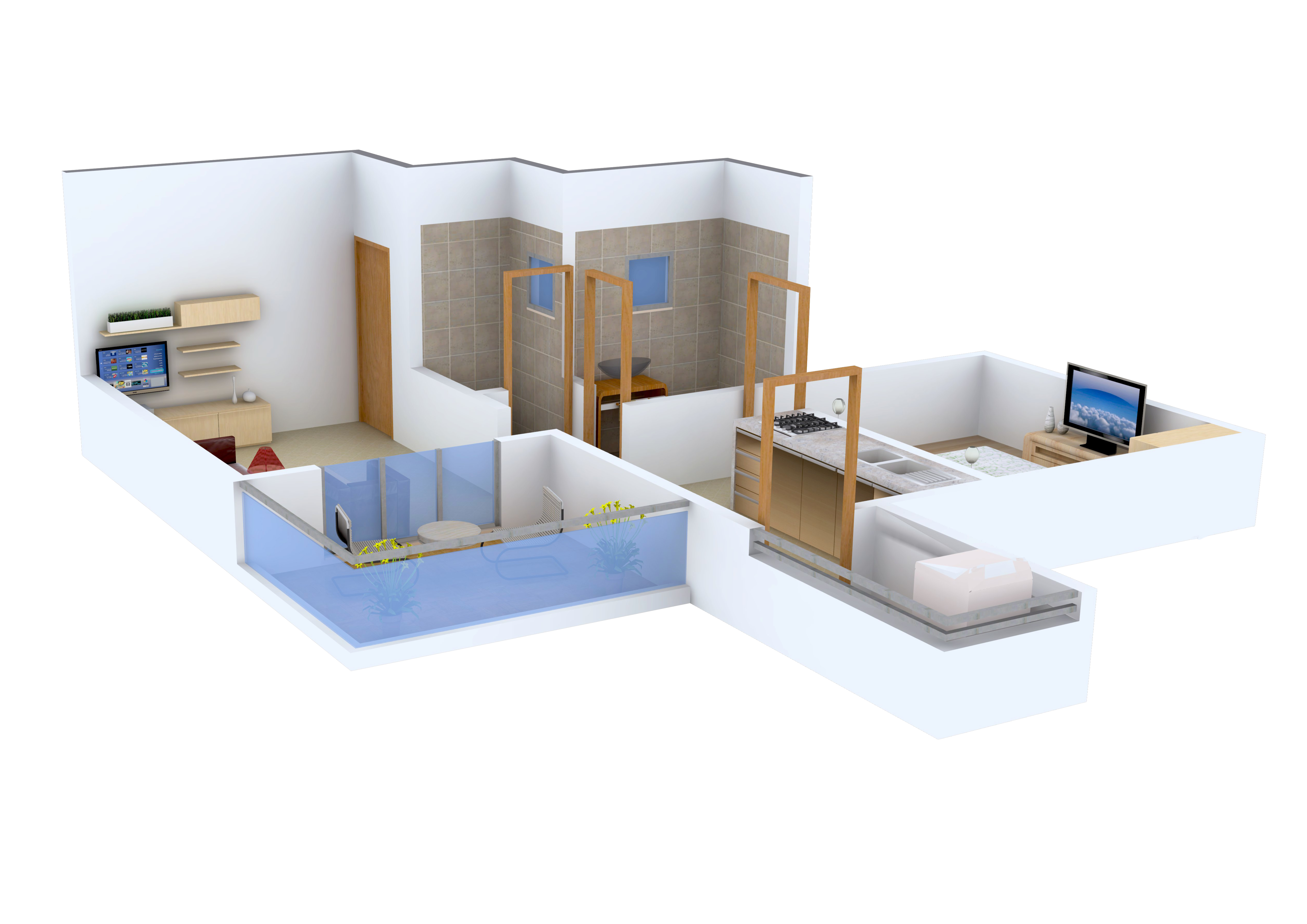 3DFloorPlan of Lanke Sumeru Residency