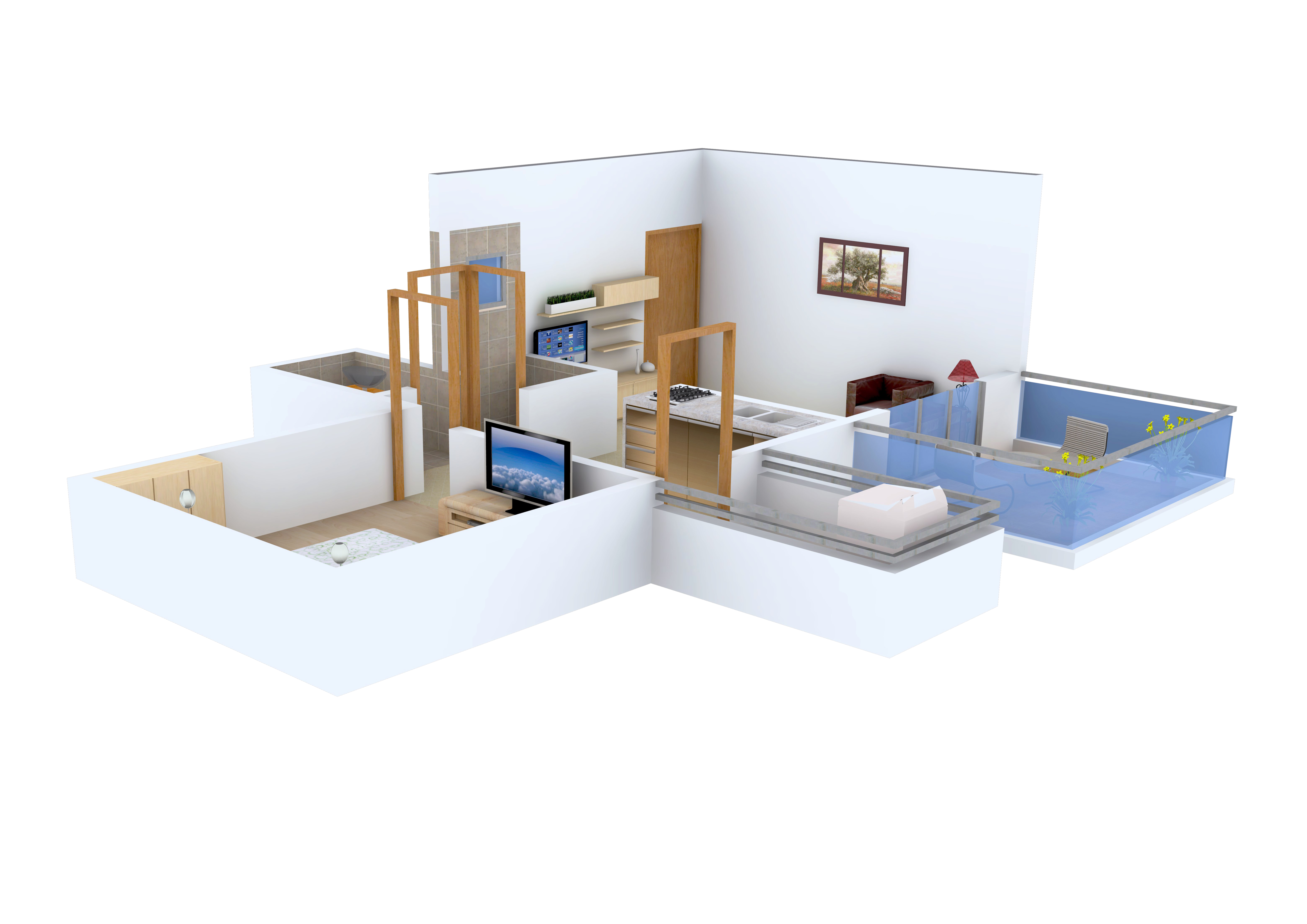 3DFloorPlan of Lanke Sumeru Residency
