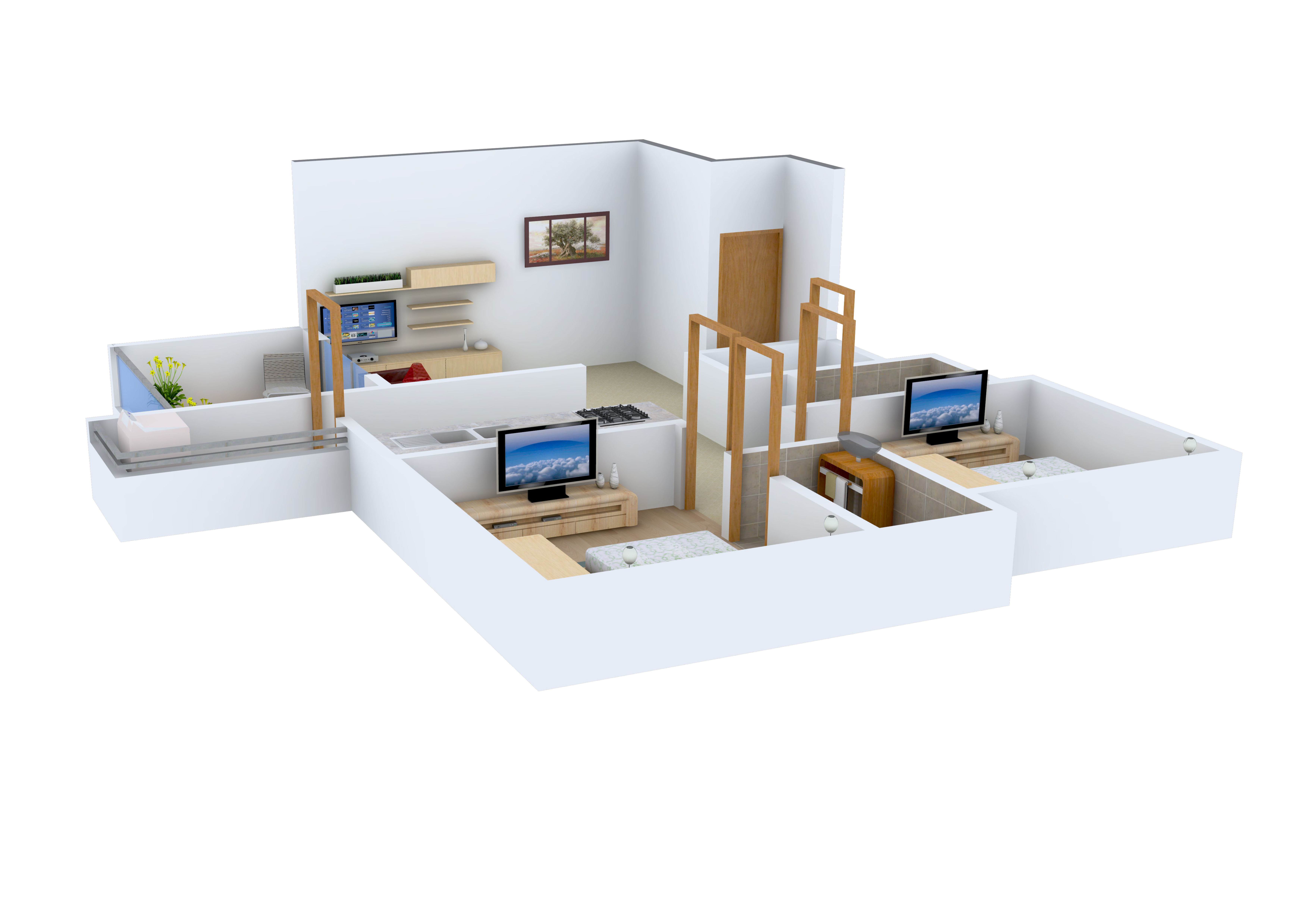 3DFloorPlan of Lanke Sumeru Residency