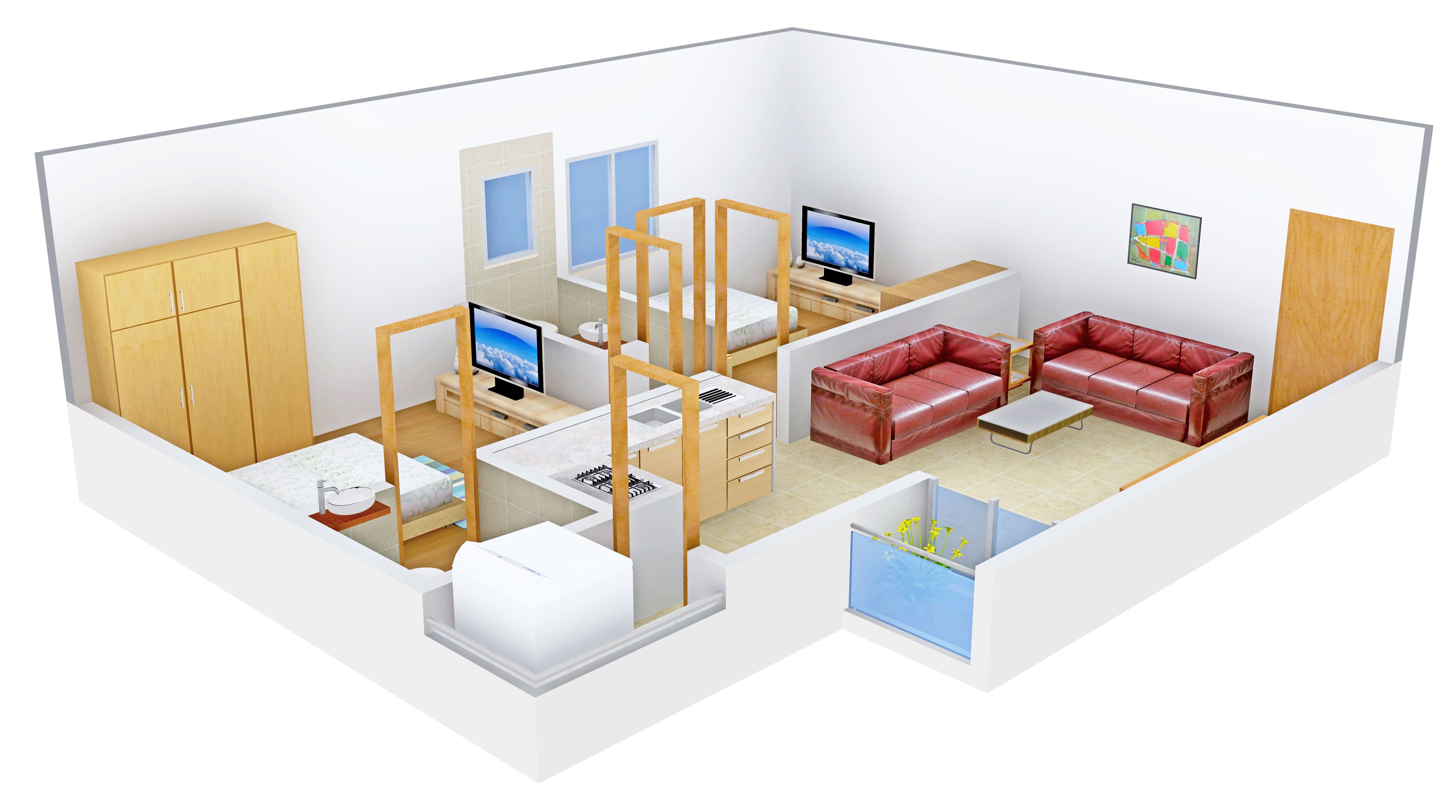 3DFloorPlan of The Rise 1