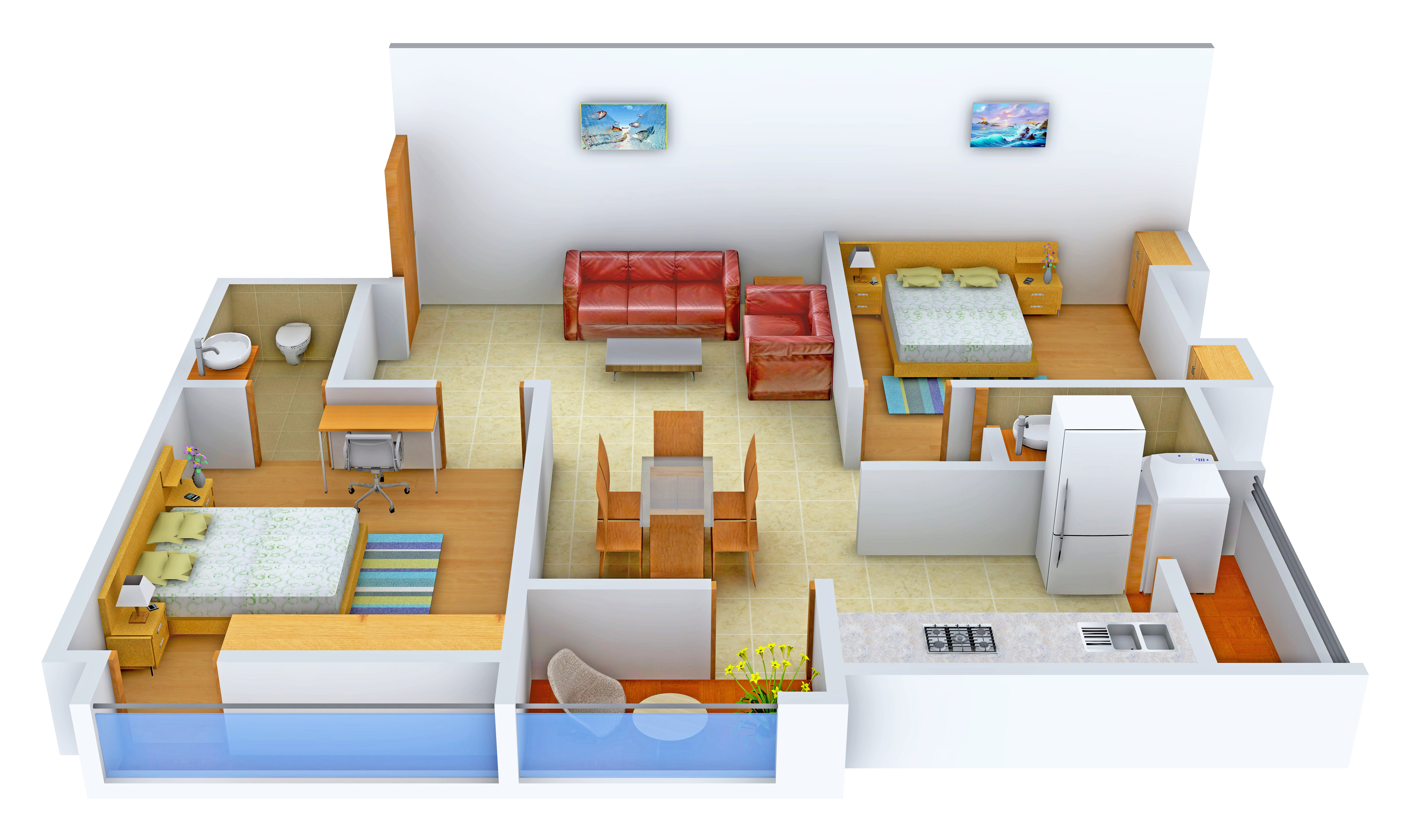 1200 sq ft 2 BHK 2T Apartment for Sale in Aastha Realtors Serene Gotri