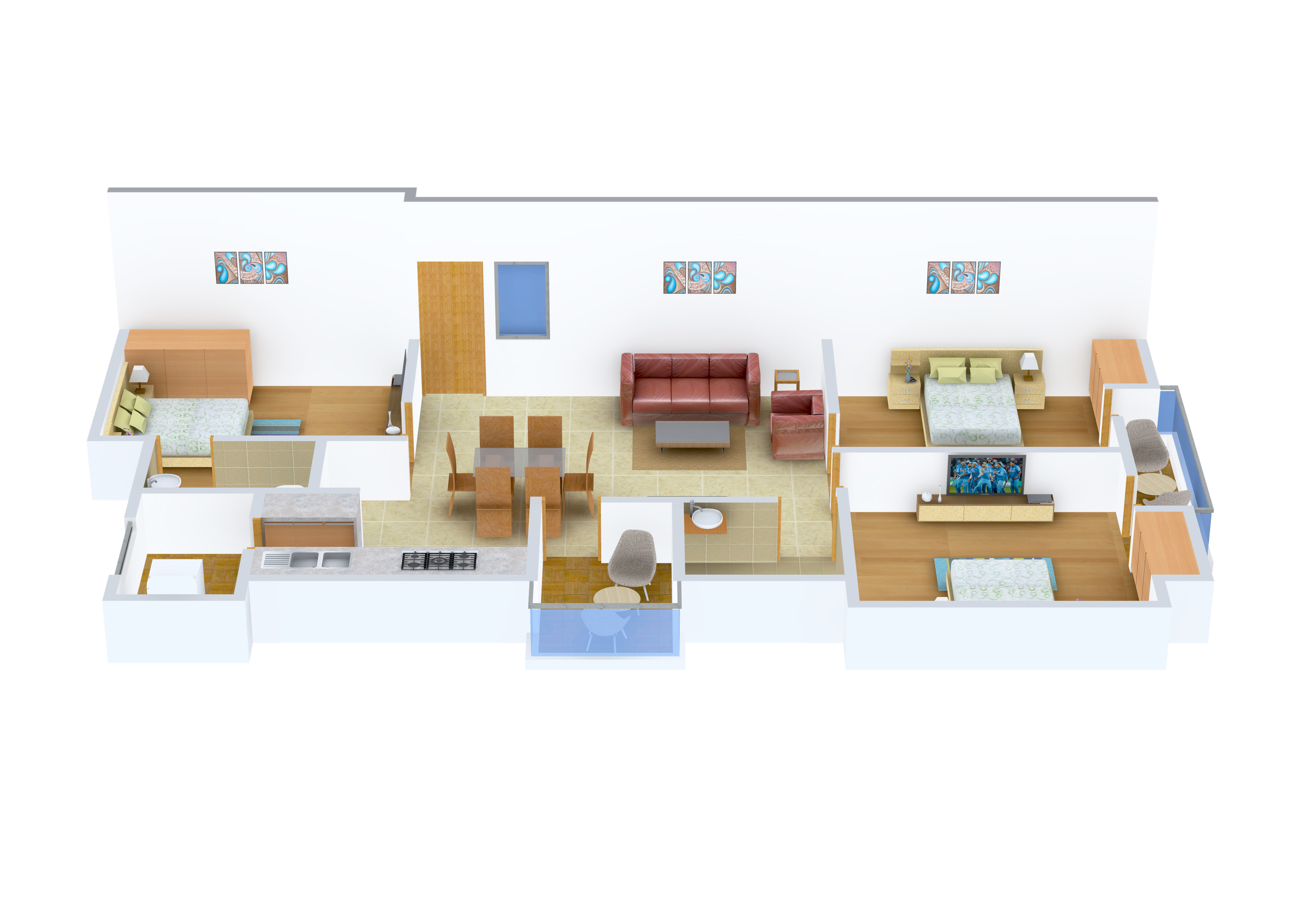 3DFloorPlan of CLS Nakshatra