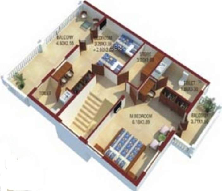 3DFloorPlan of Linc Raghavan Green Valley Phase 2