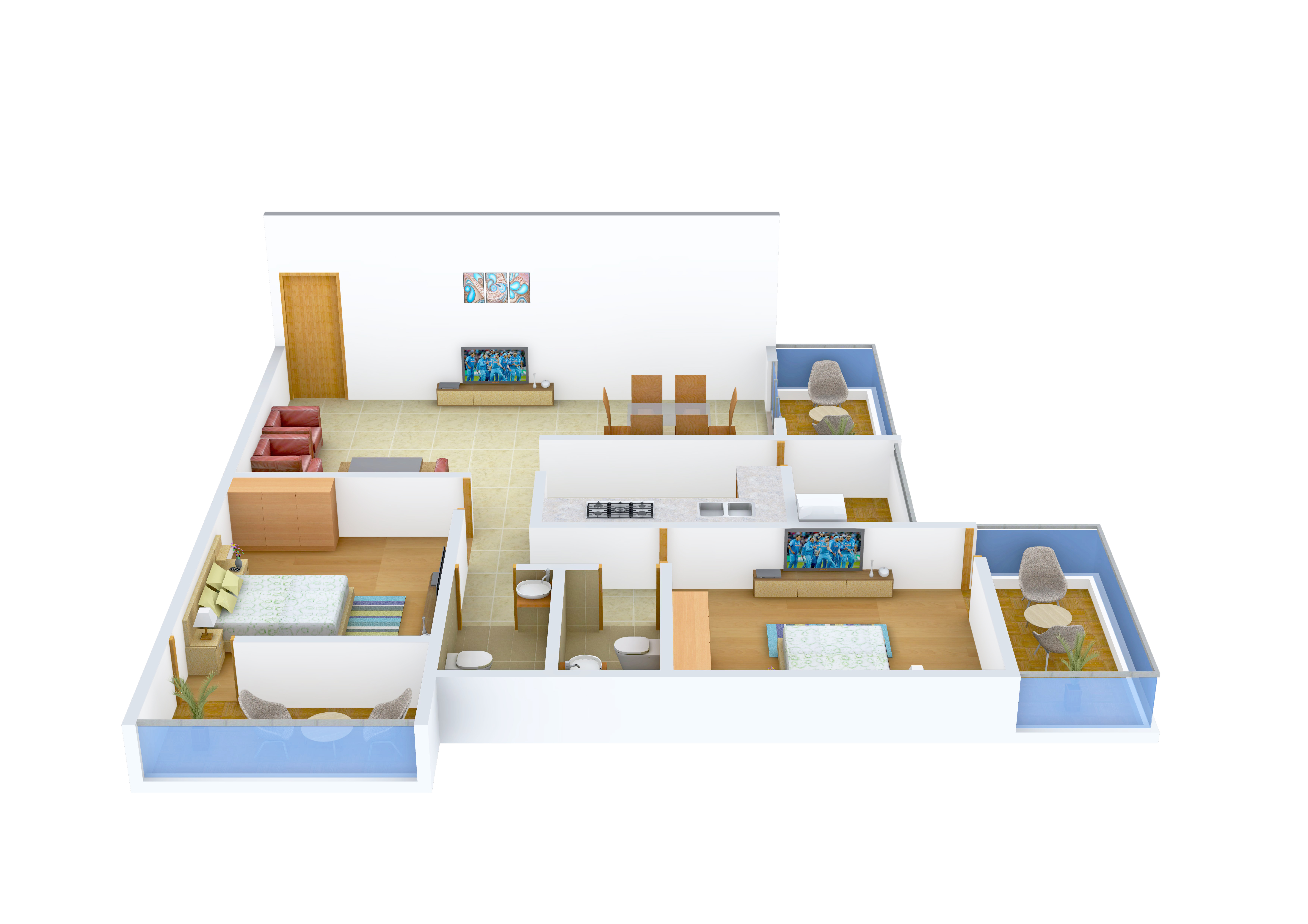 3DFloorPlan of Adwalpalkar Enclave