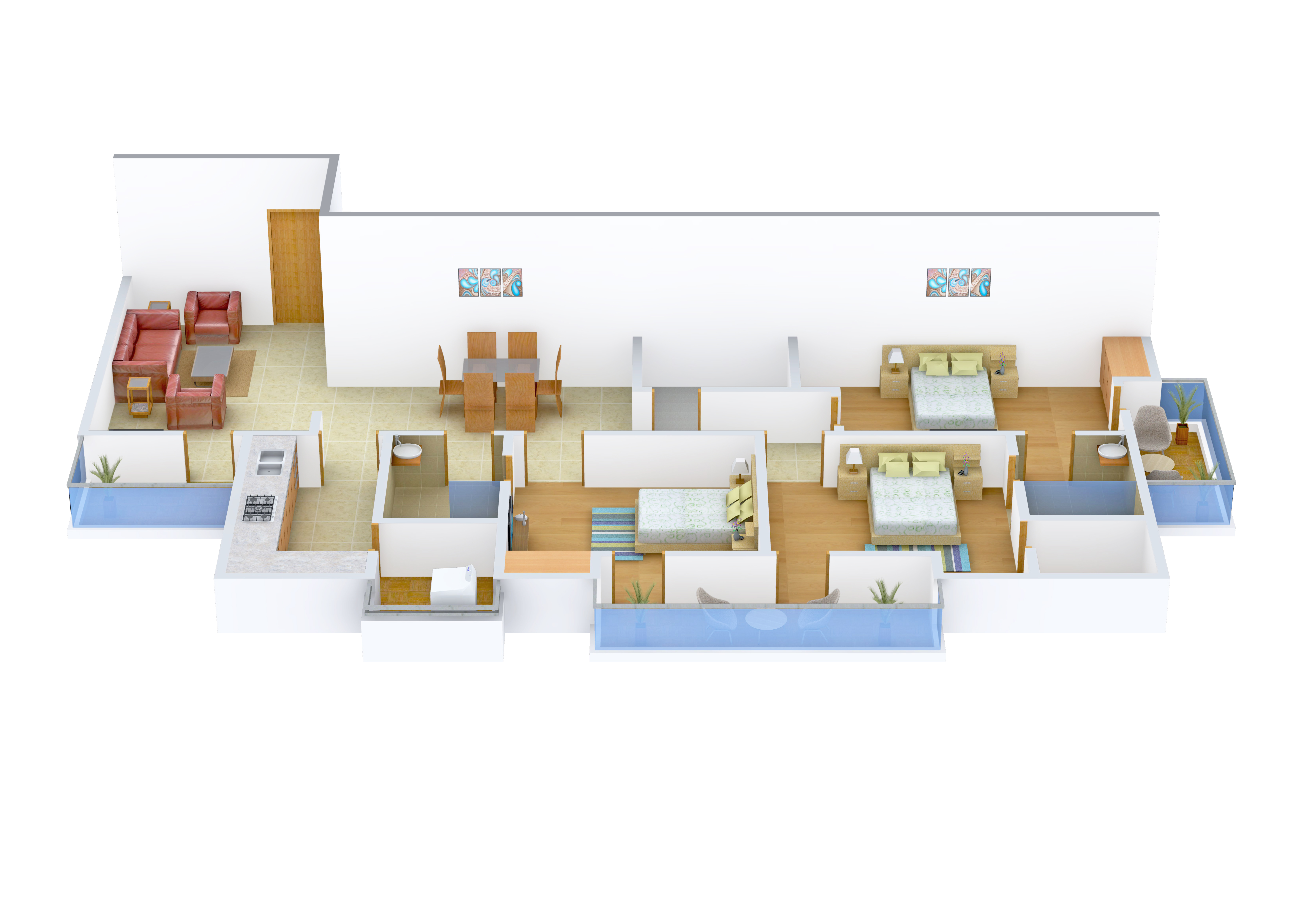 3DFloorPlan of Chandak Imperial Court