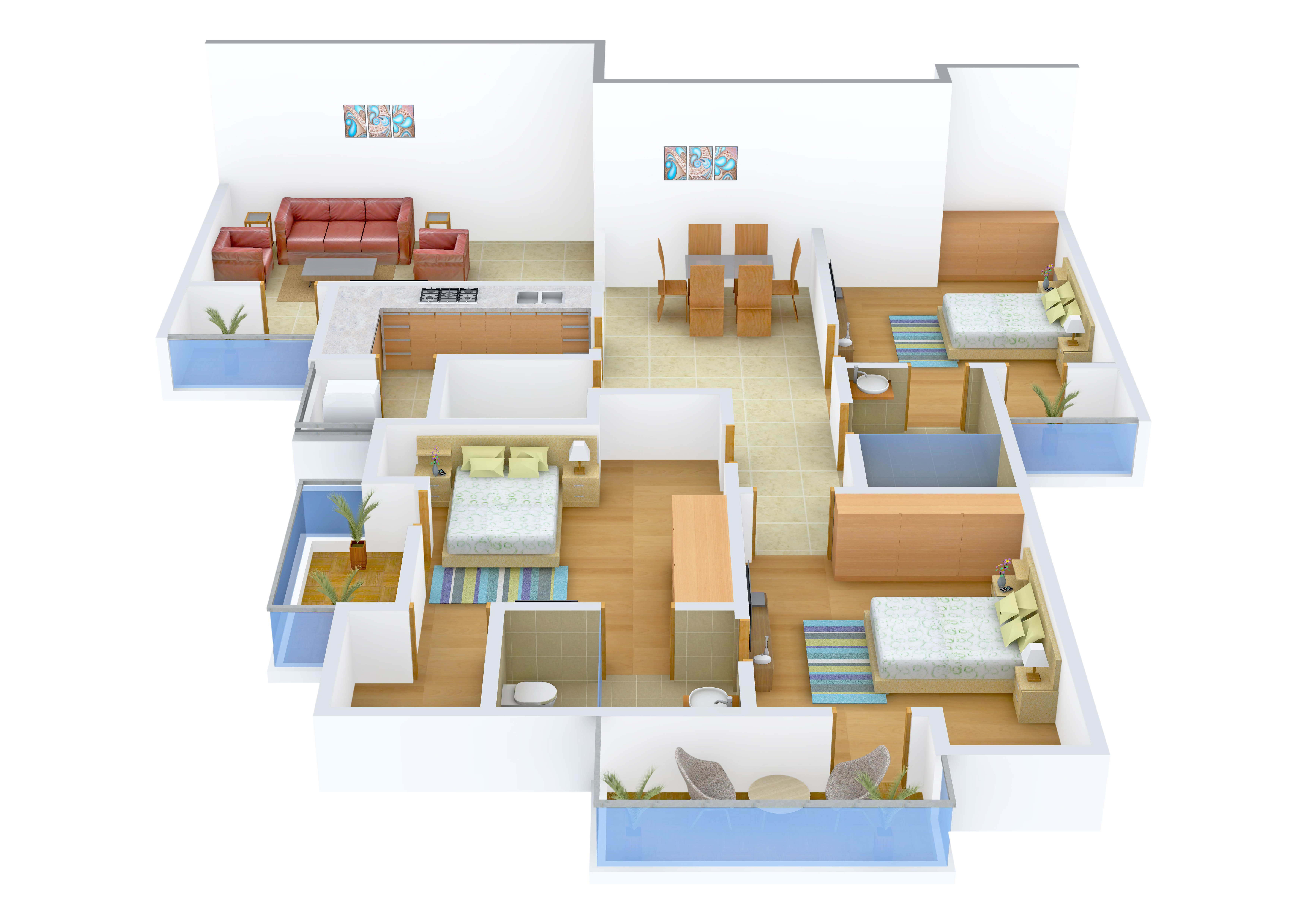 3DFloorPlan of Chandak Imperial Court