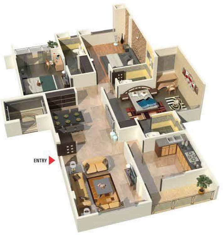 3DFloorPlan of Pearl Shrikant Pearl Divine