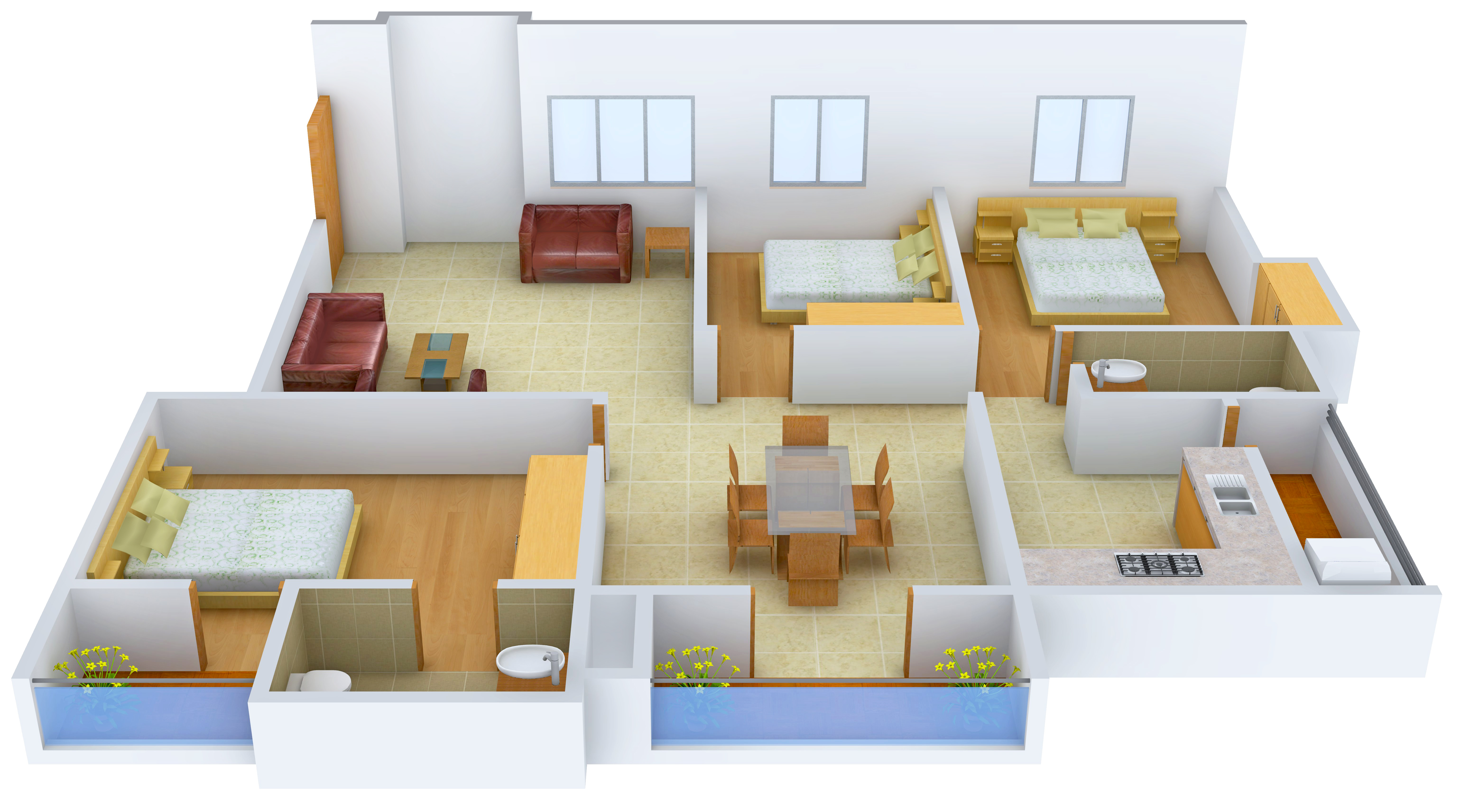 3DFloorPlan of Engineers Elegancia
