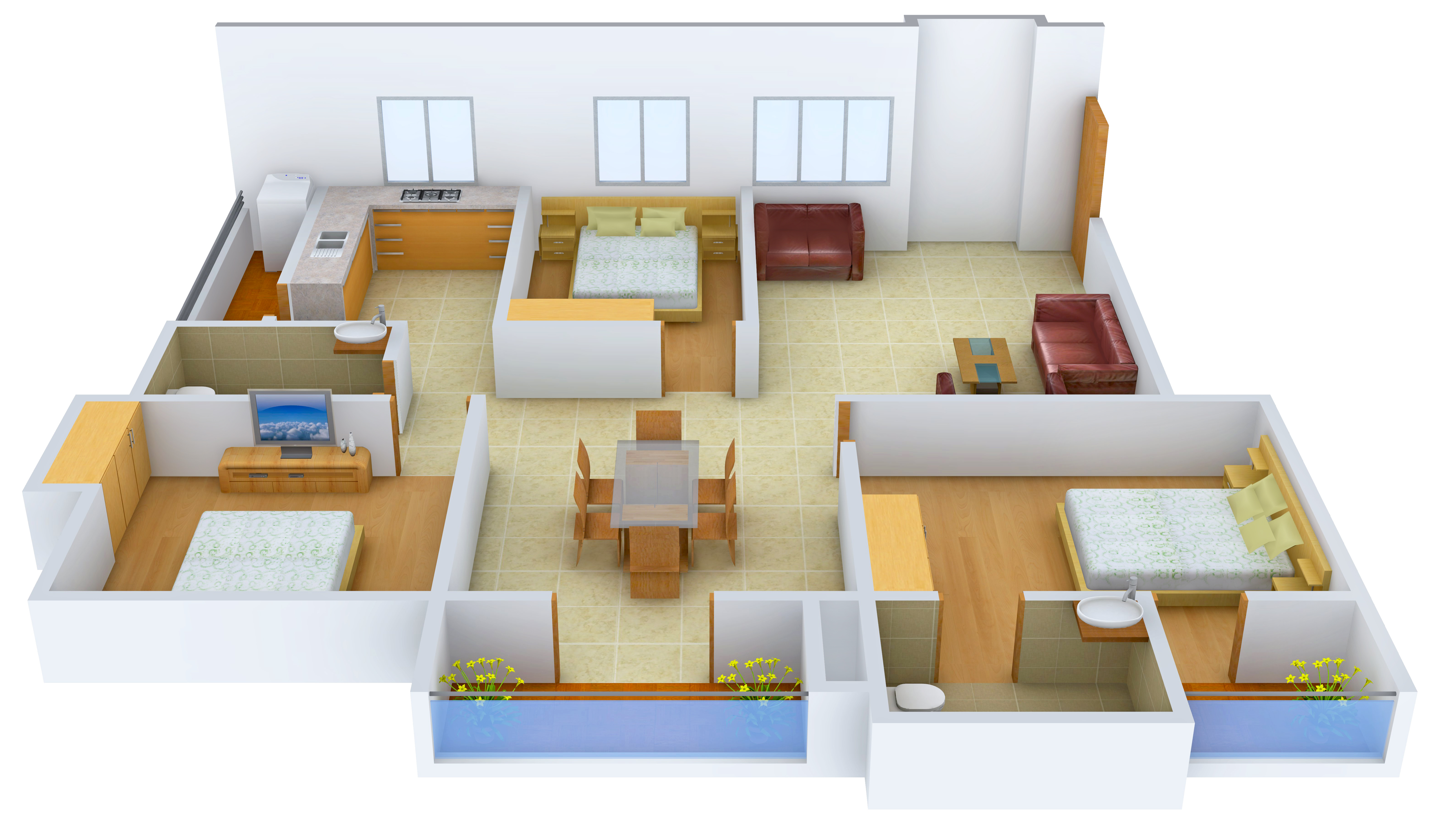 3DFloorPlan of Engineers Elegancia