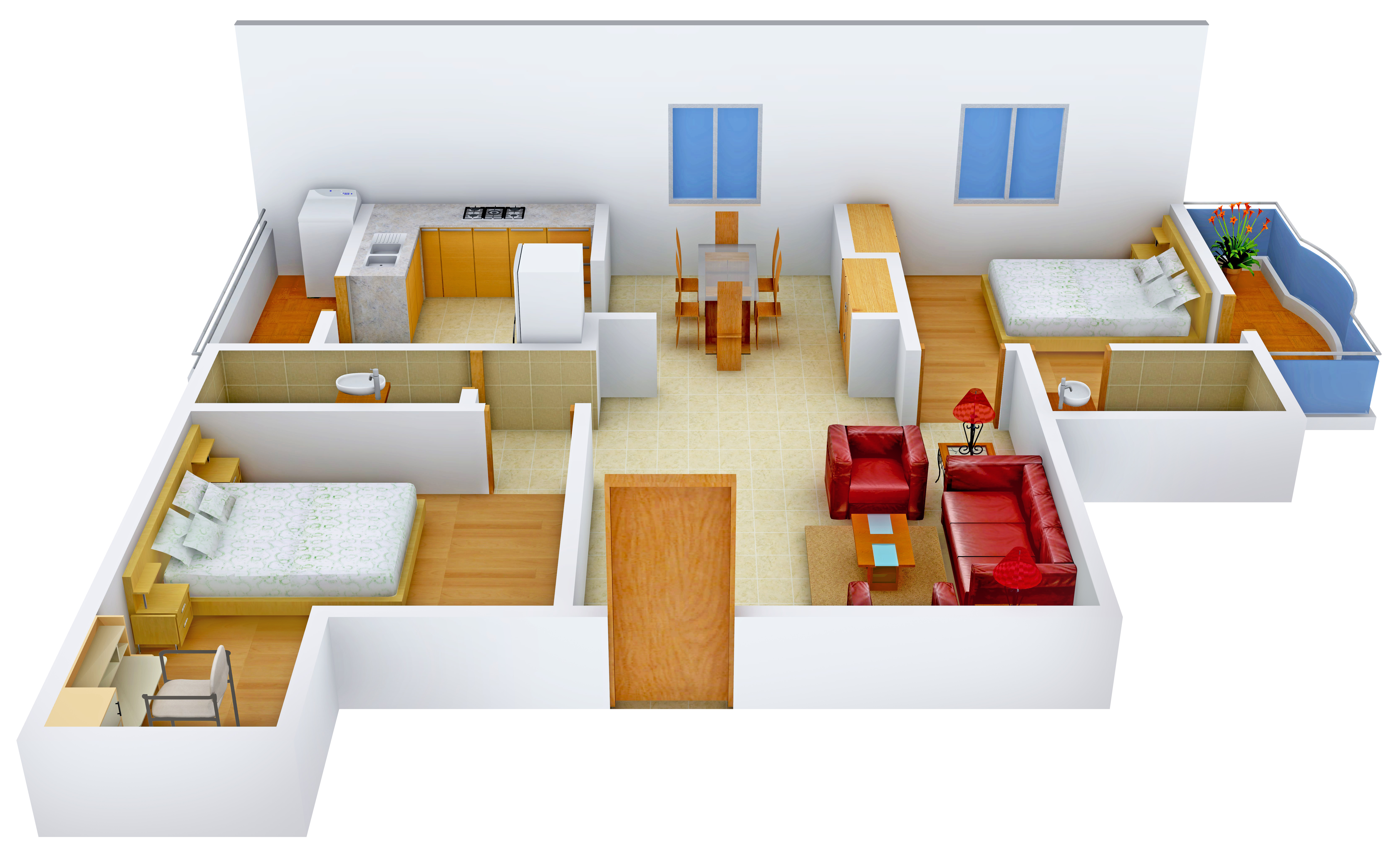 3DFloorPlan of Jeyam Sanjay Enclave